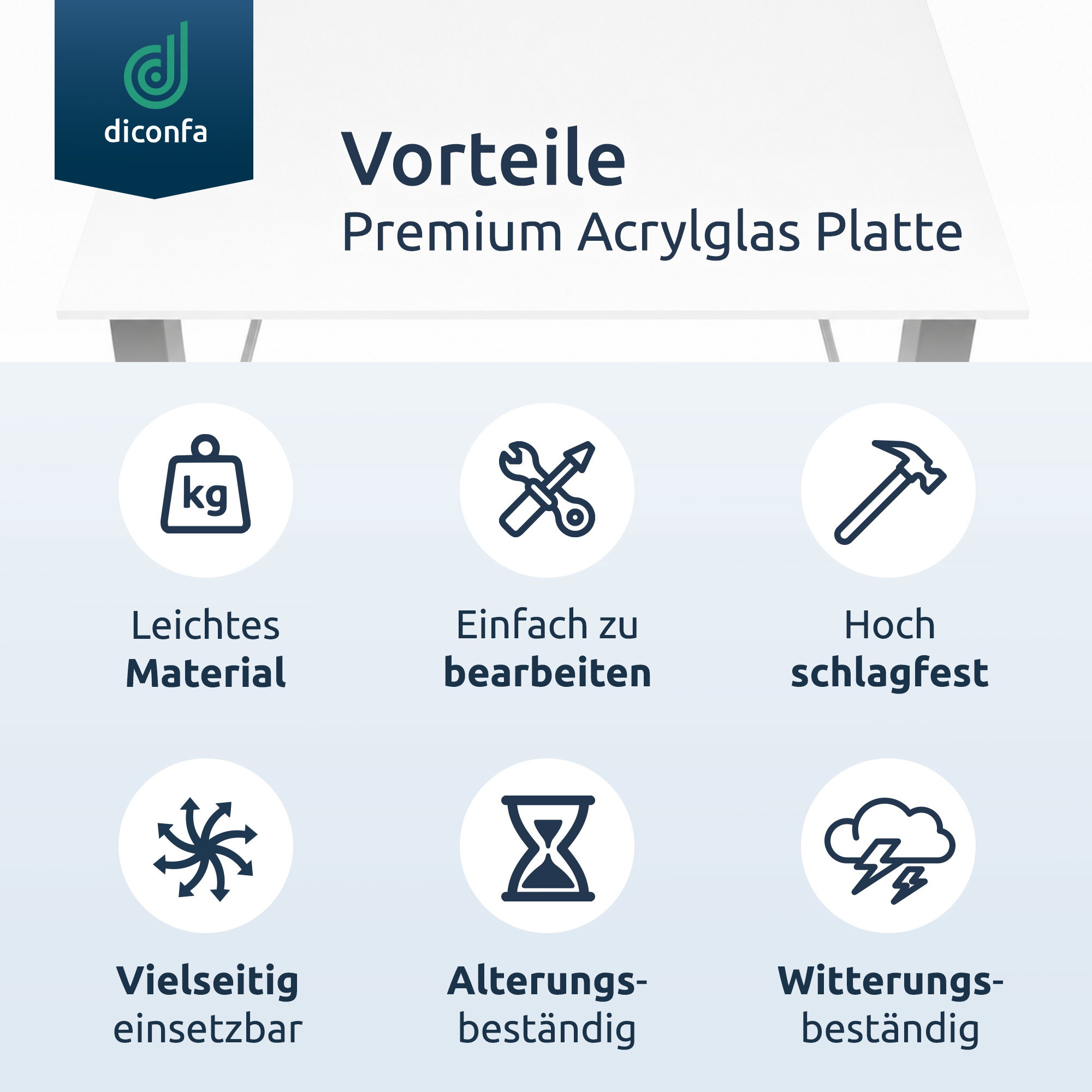 Acrylglas Platte XT weiß massiv nach Maß