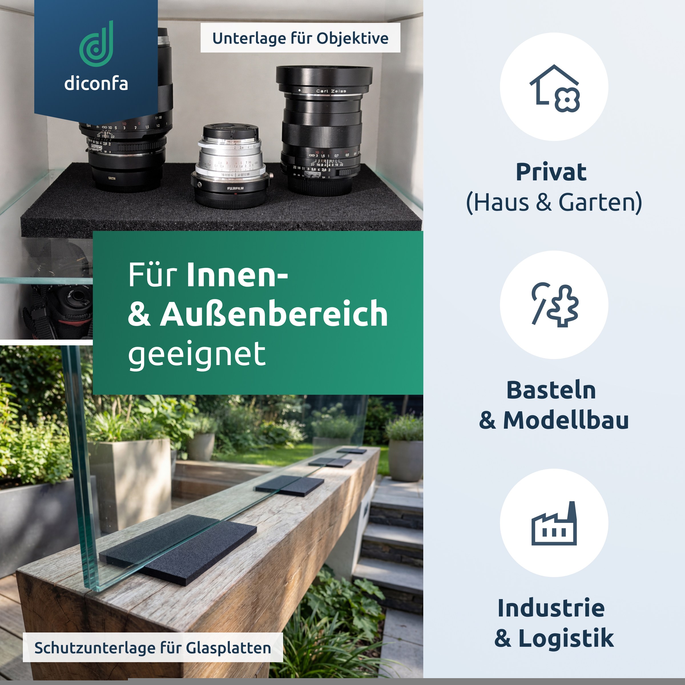 Zellkautschuk EPDM Schaumstoffplatte ca. DIN A4 - ohne Klebeseite