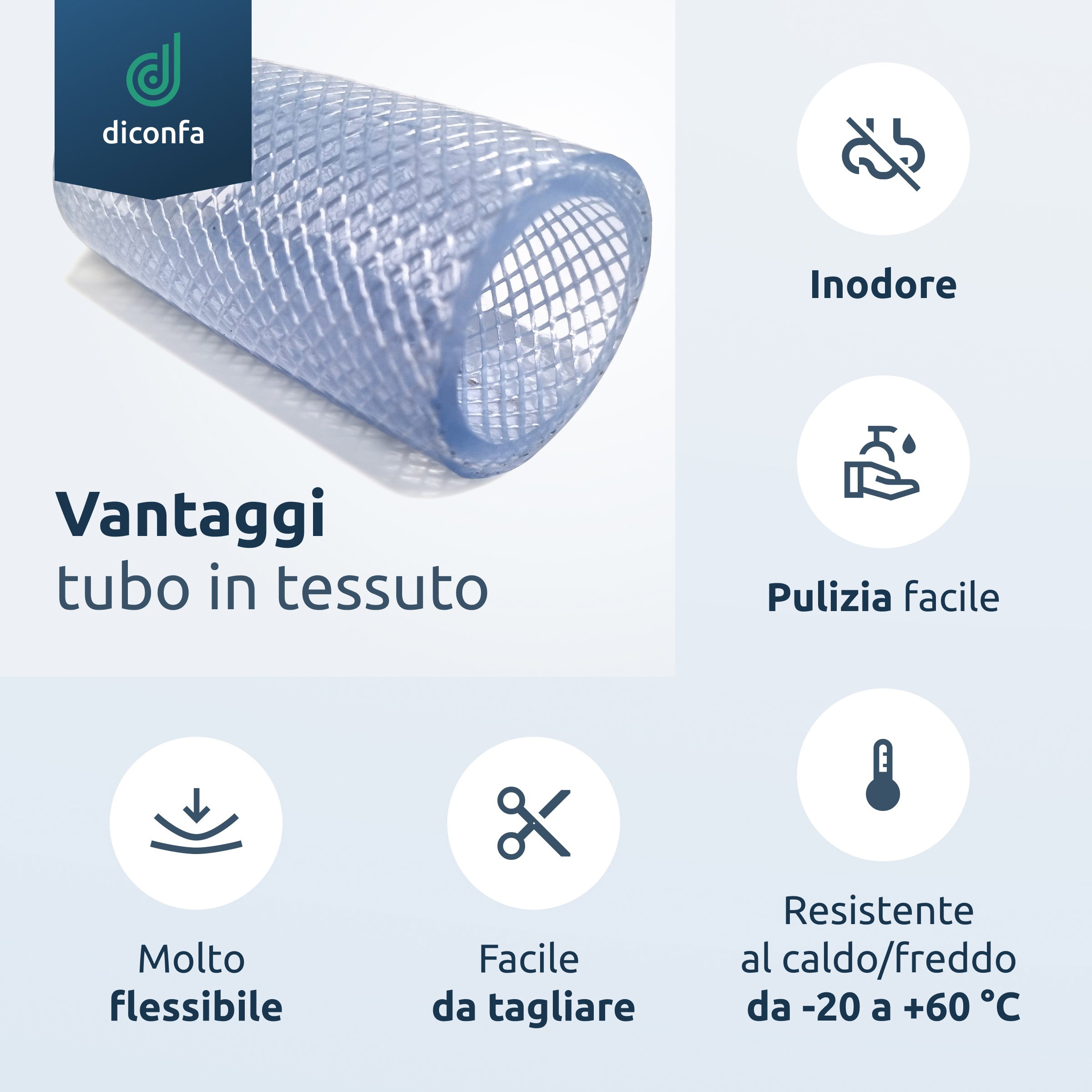 Tubo in PVC rinforzato su misura