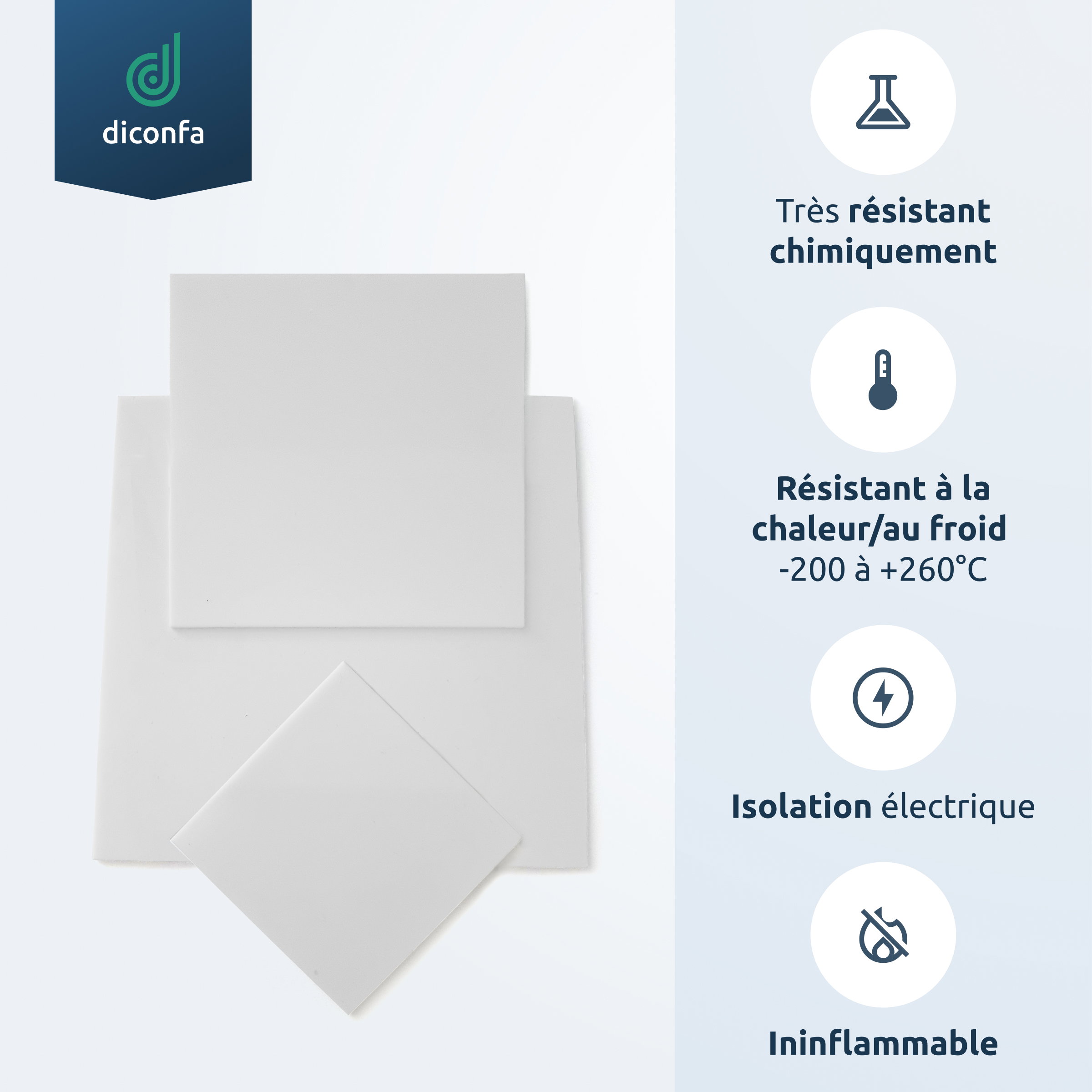 Plaque PTFE Teflon sur mesure diconfa