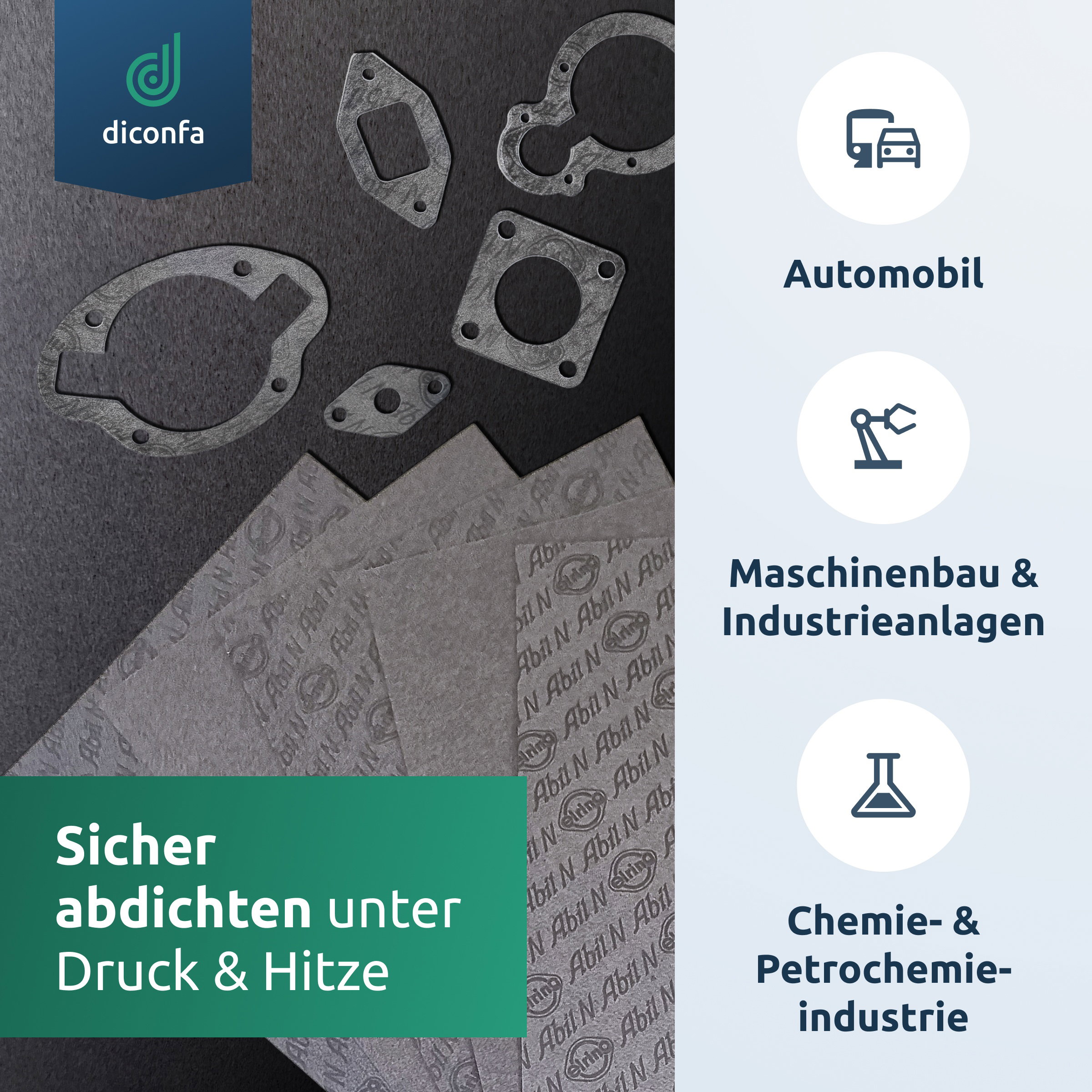 Abil N Dichtungsmaterial für Automobil, Maschinenbau, Industrieanlagen und Chemieanwendungen