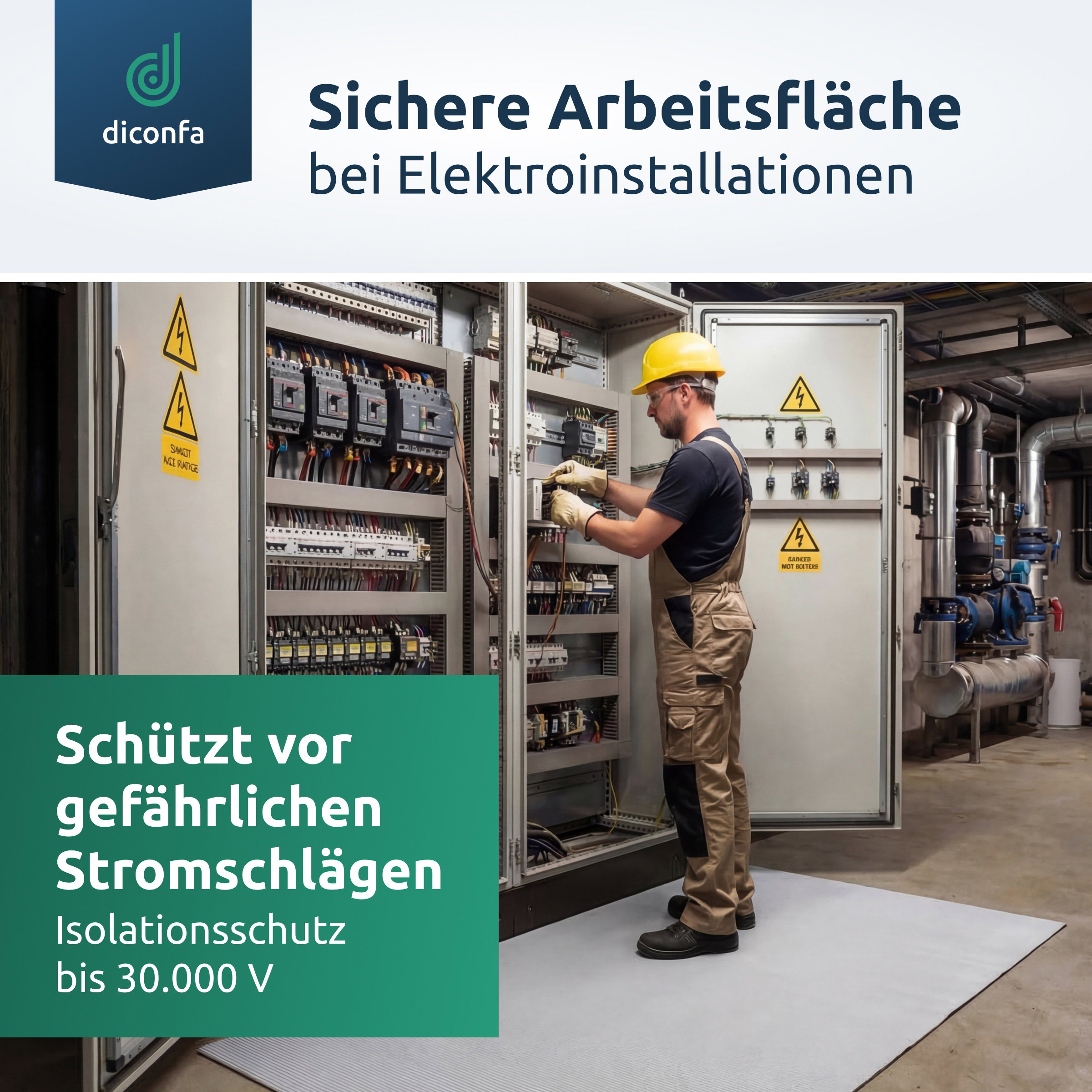 Isoliermatte VDE 3mm grau bis 30.000 Volt nach Maß