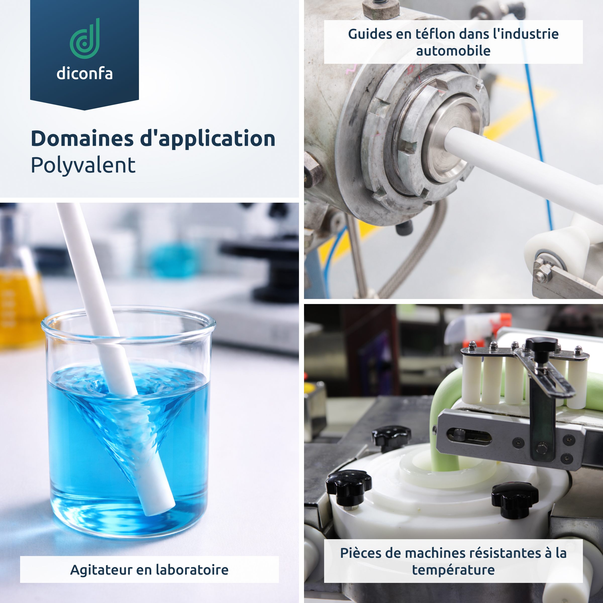 Barre ronde en PTFE Téflon sur mesure