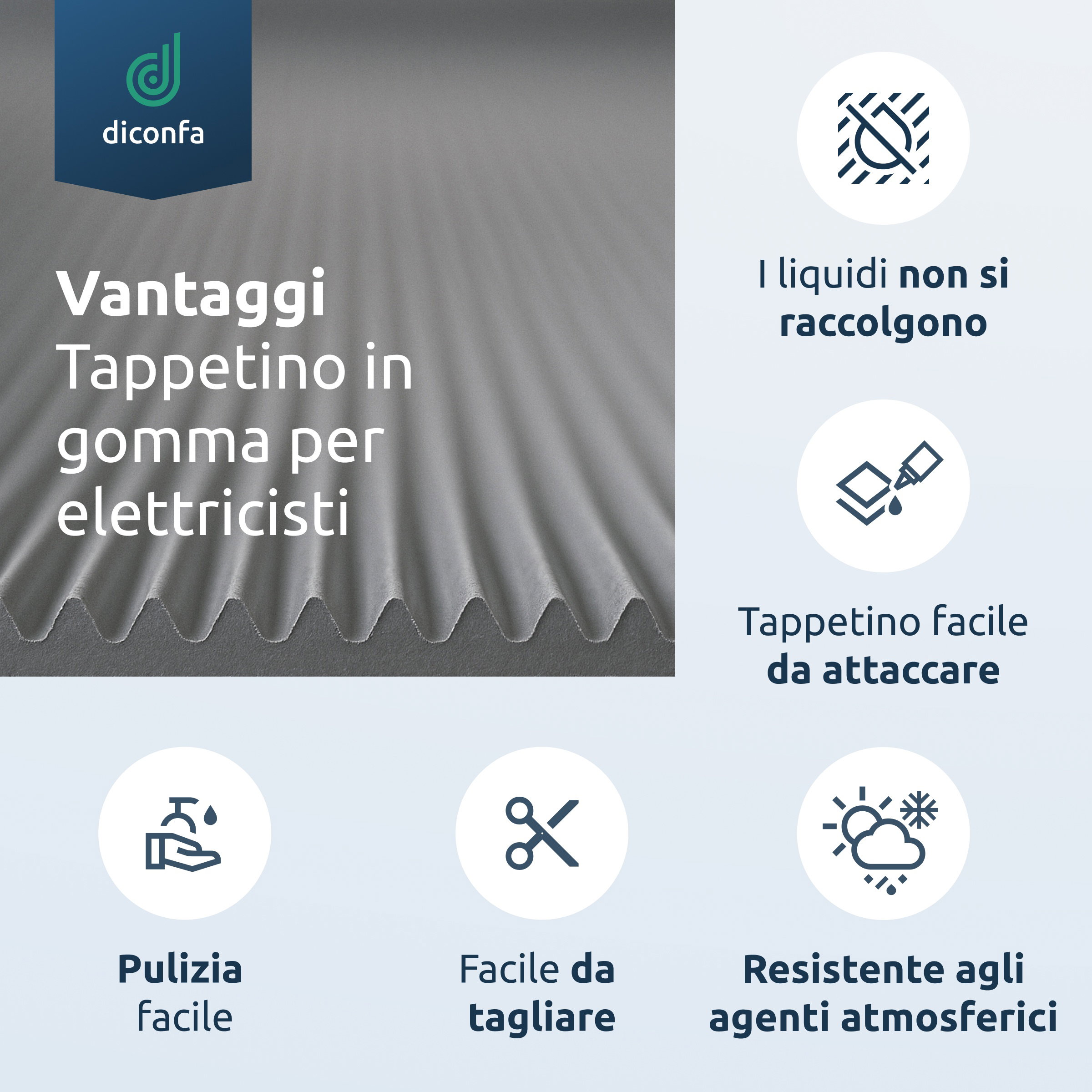 Tappeto isolante VDE Profiline 4,5 mm grigio fino a 50.000 volt
