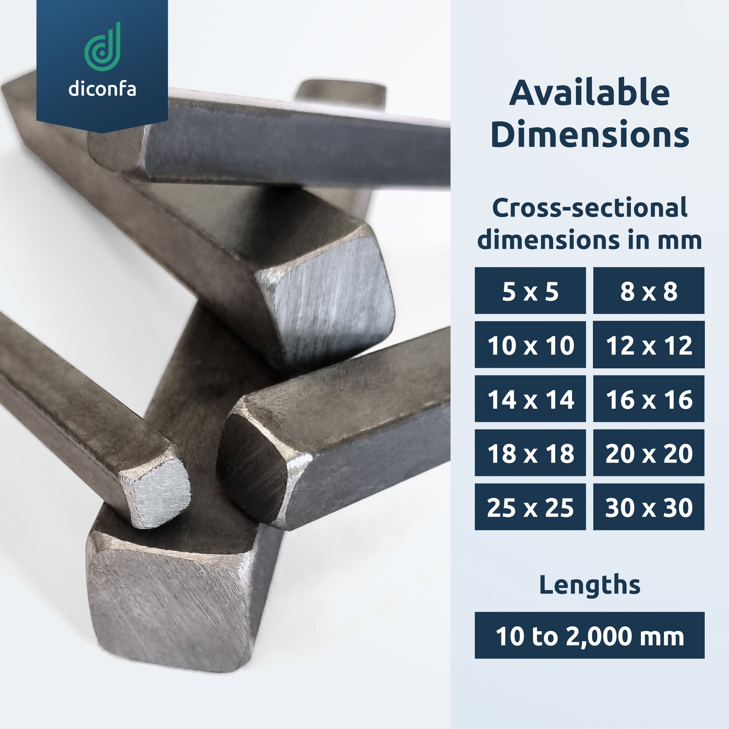 square steel S235JR ST37 - made to measure