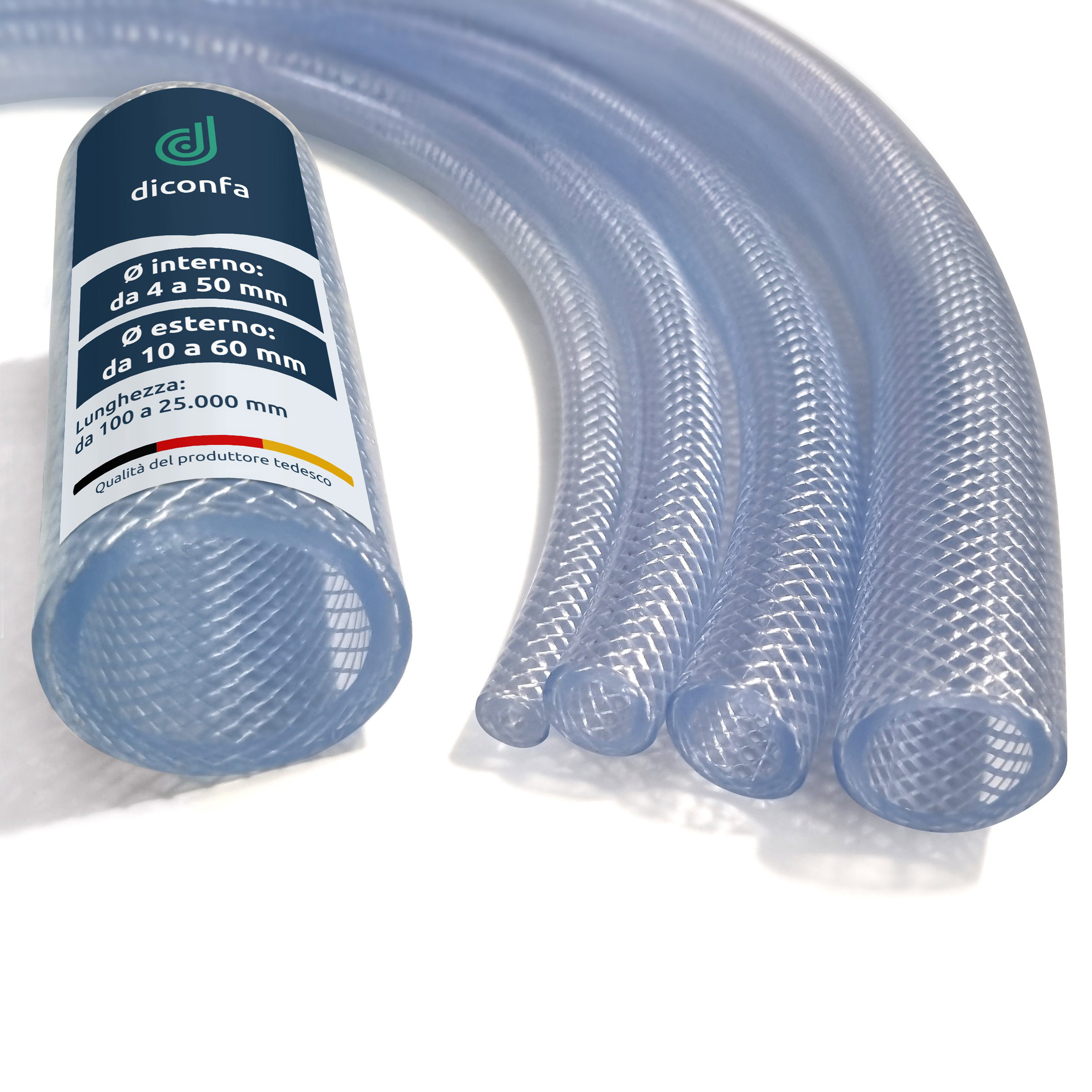 Tubo in PVC rinforzato su misura
