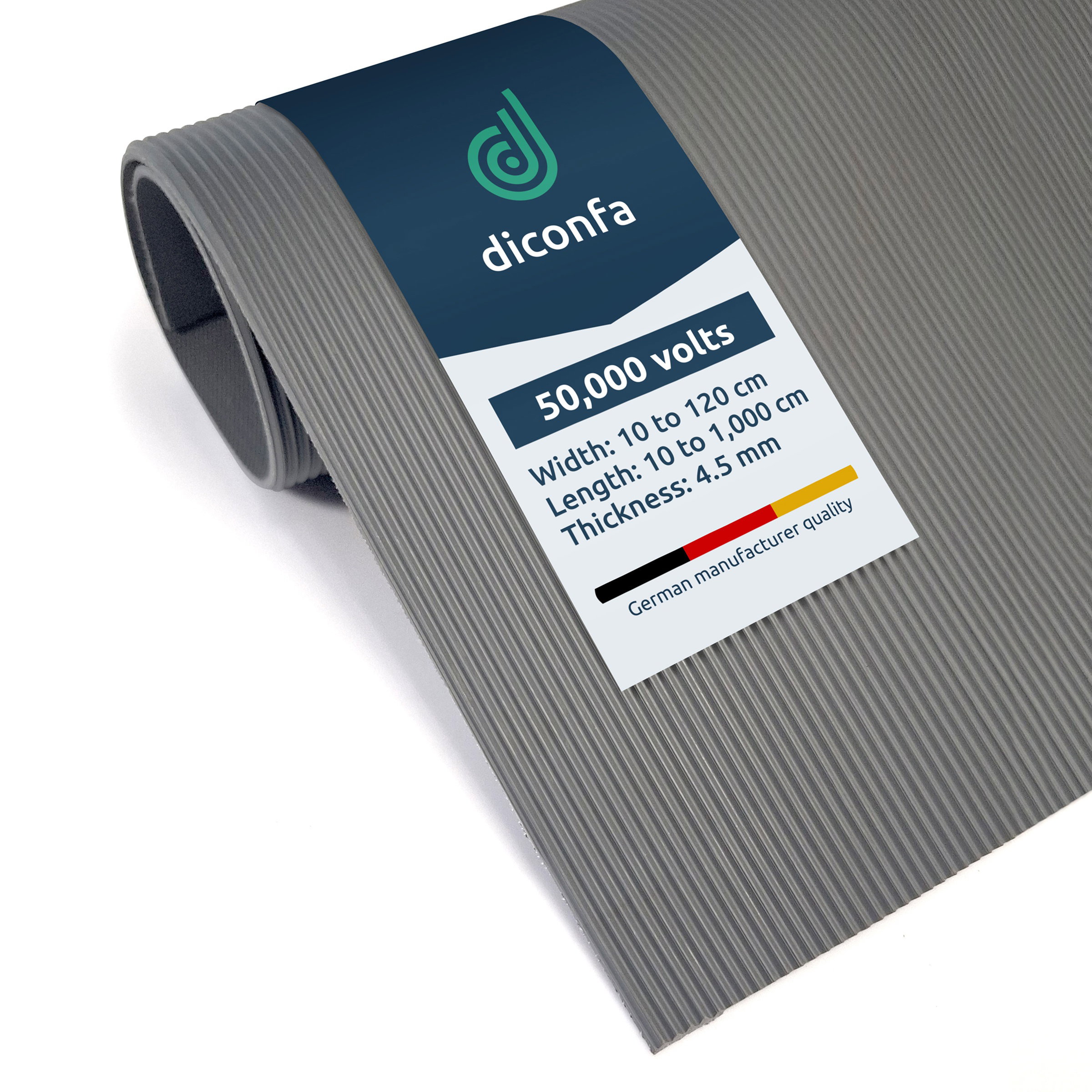Profiline VDE insulating mat 4.5 mm grey up to 50,000 volts