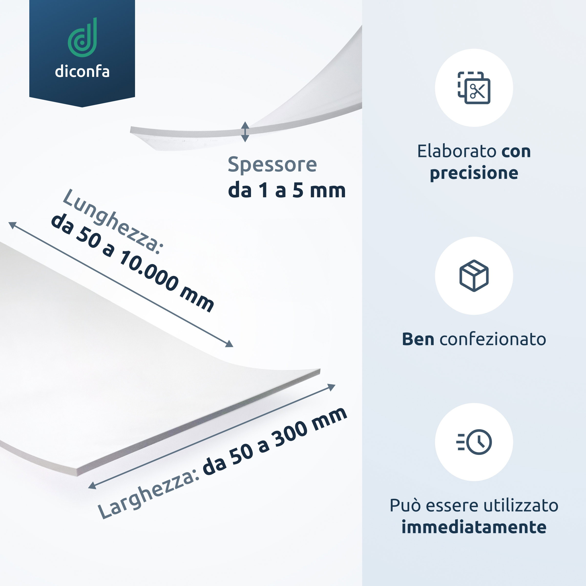 Strisce in PVC trasparente su misura