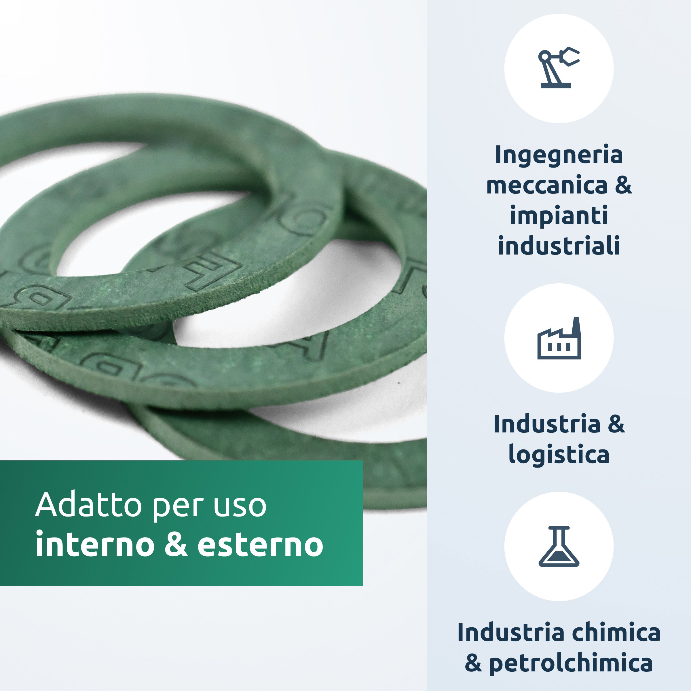 diconfa AFM30 Guarnizione piatta – da 1/4 a 2 pollici – Materiale fibroso resistente fino a 250 °C