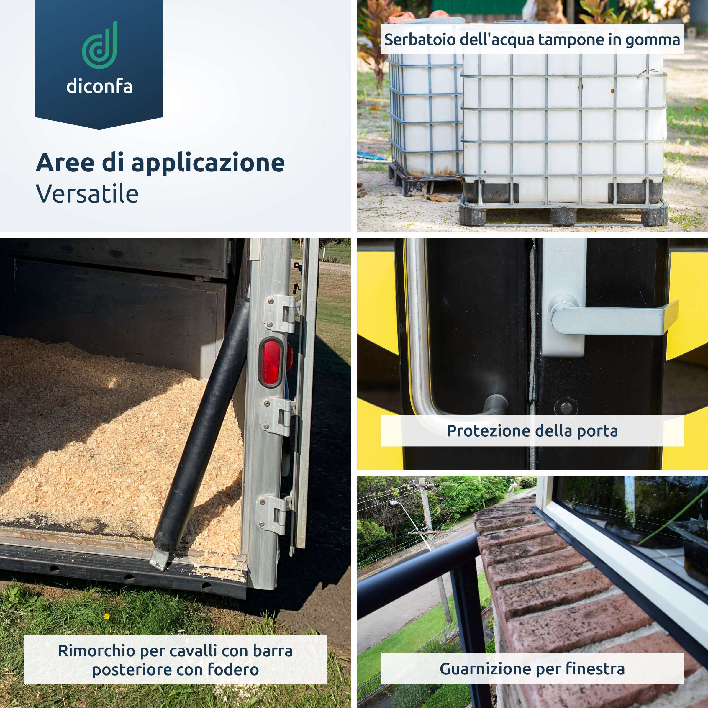Striscia di gomma autoadesiva su misura