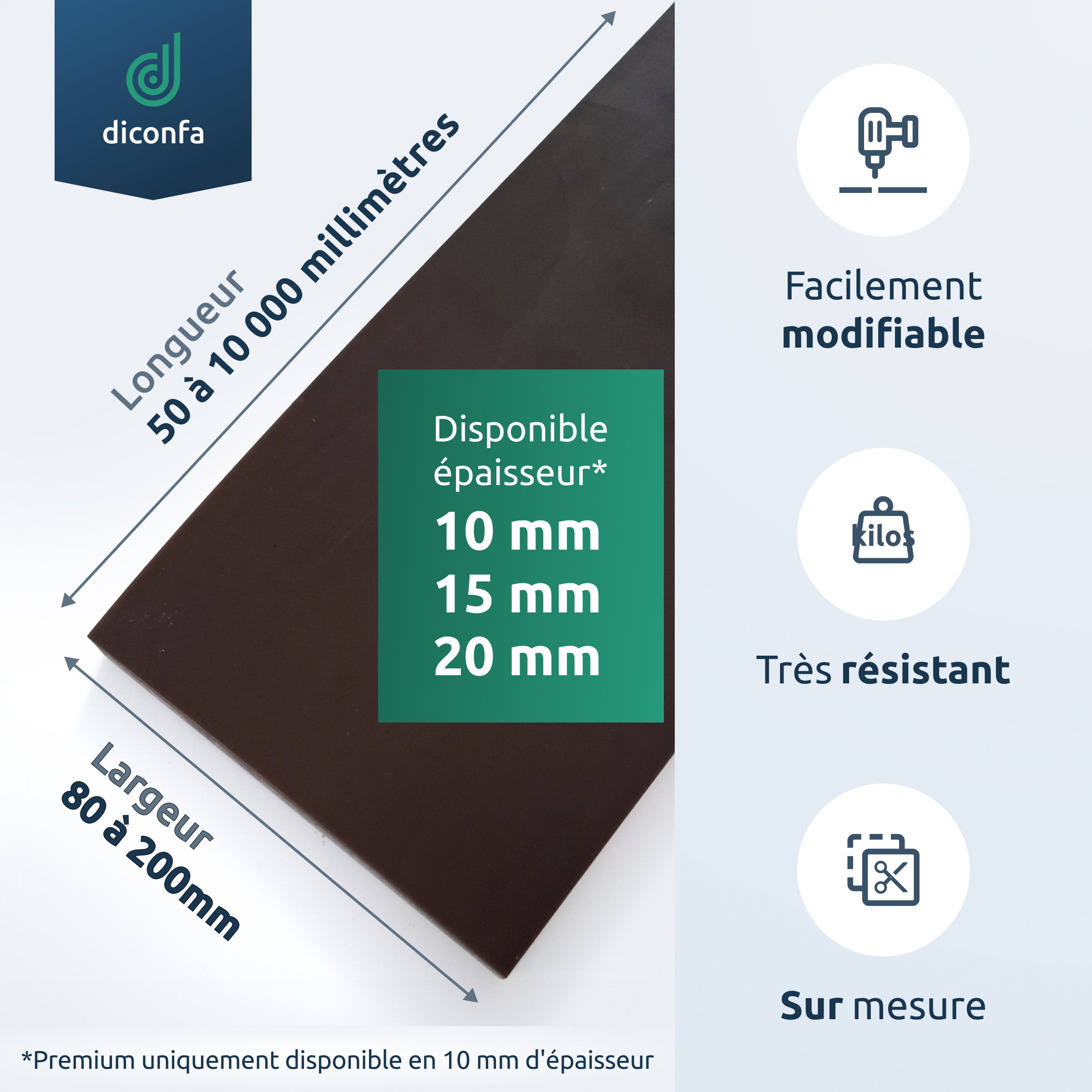 Bande racleuse diconfa Basic sur mesure