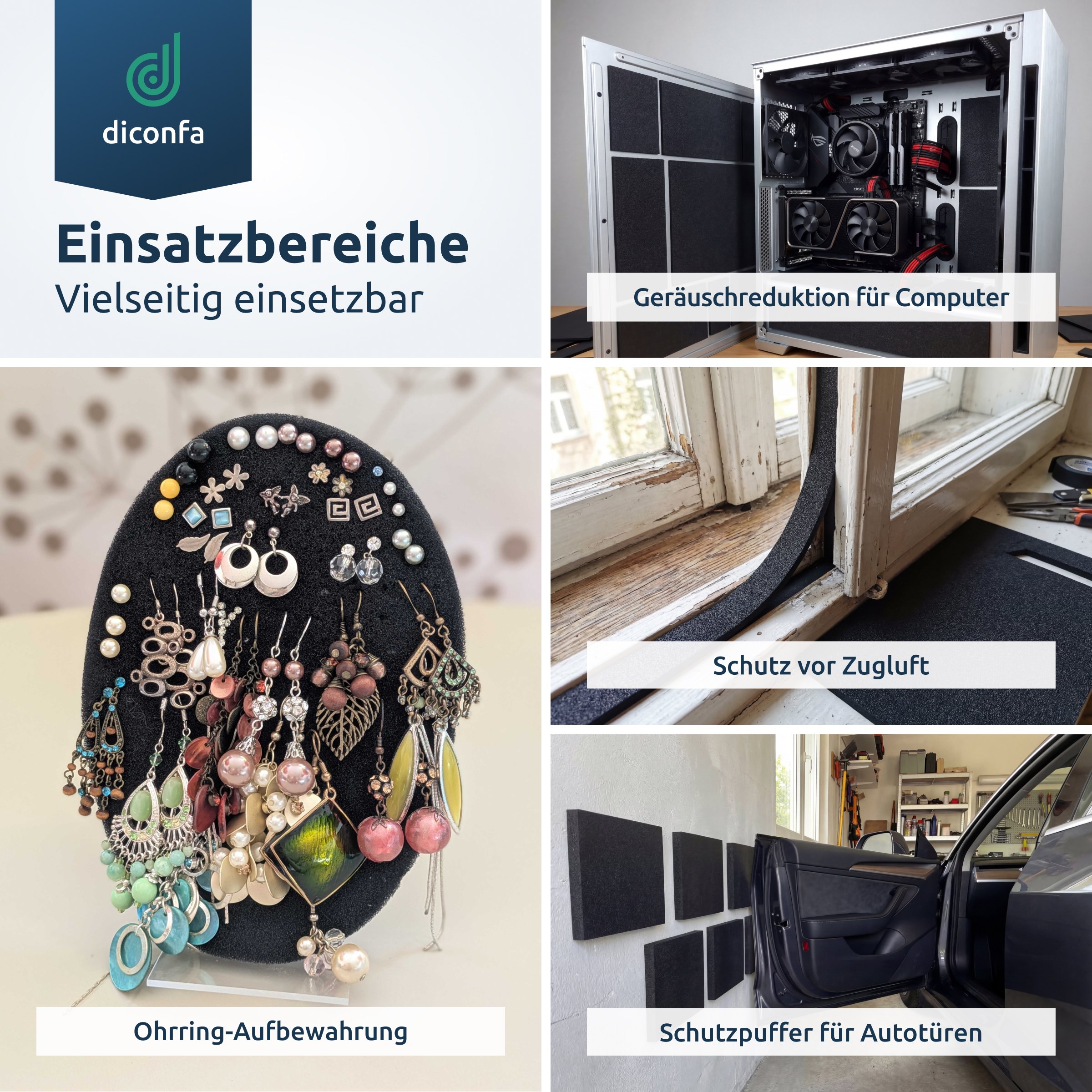 Zellkautschuk EPDM Schaumstoffplatte ca. DIN A4 - ohne Klebeseite