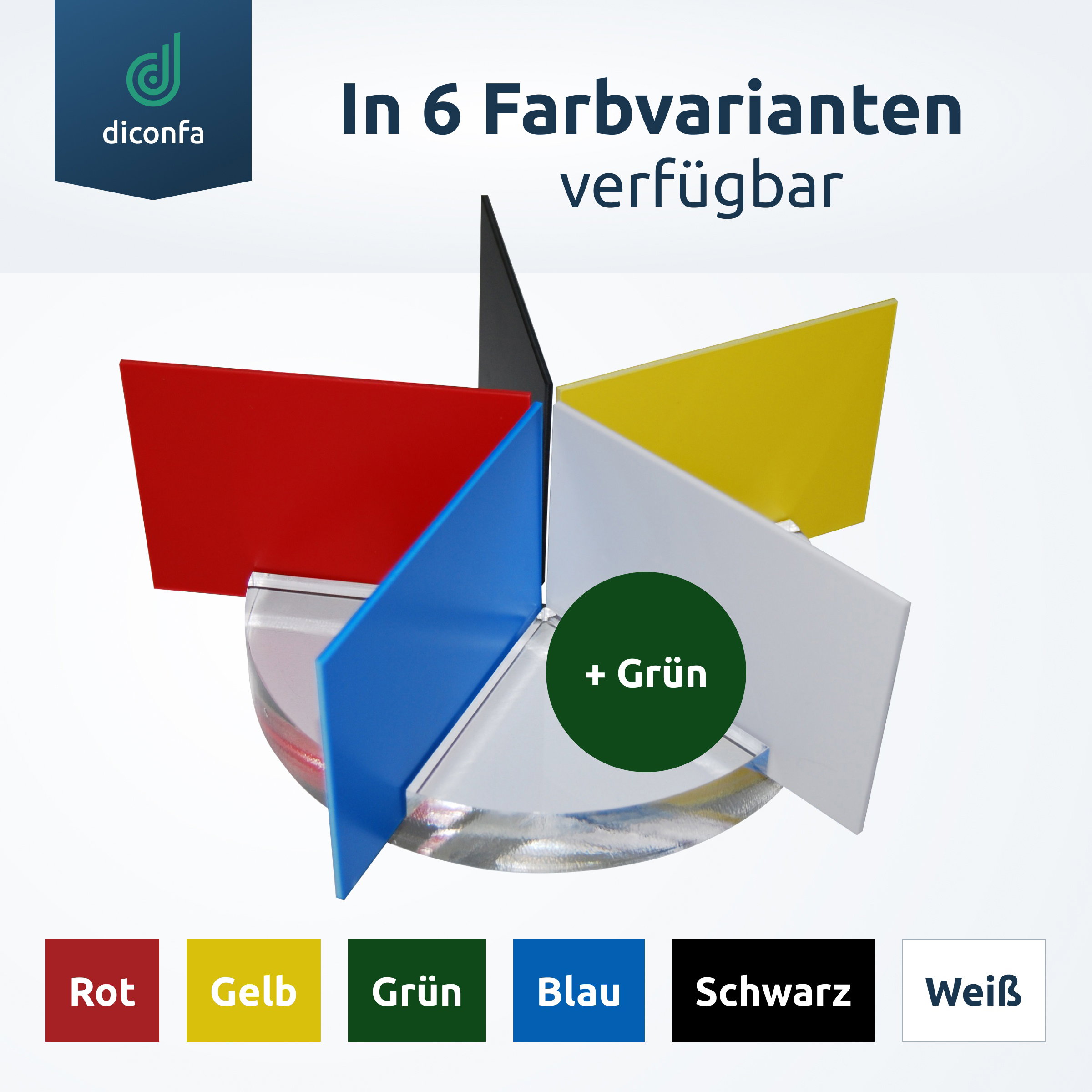 Kunststoffplatte Polystyrol Blau