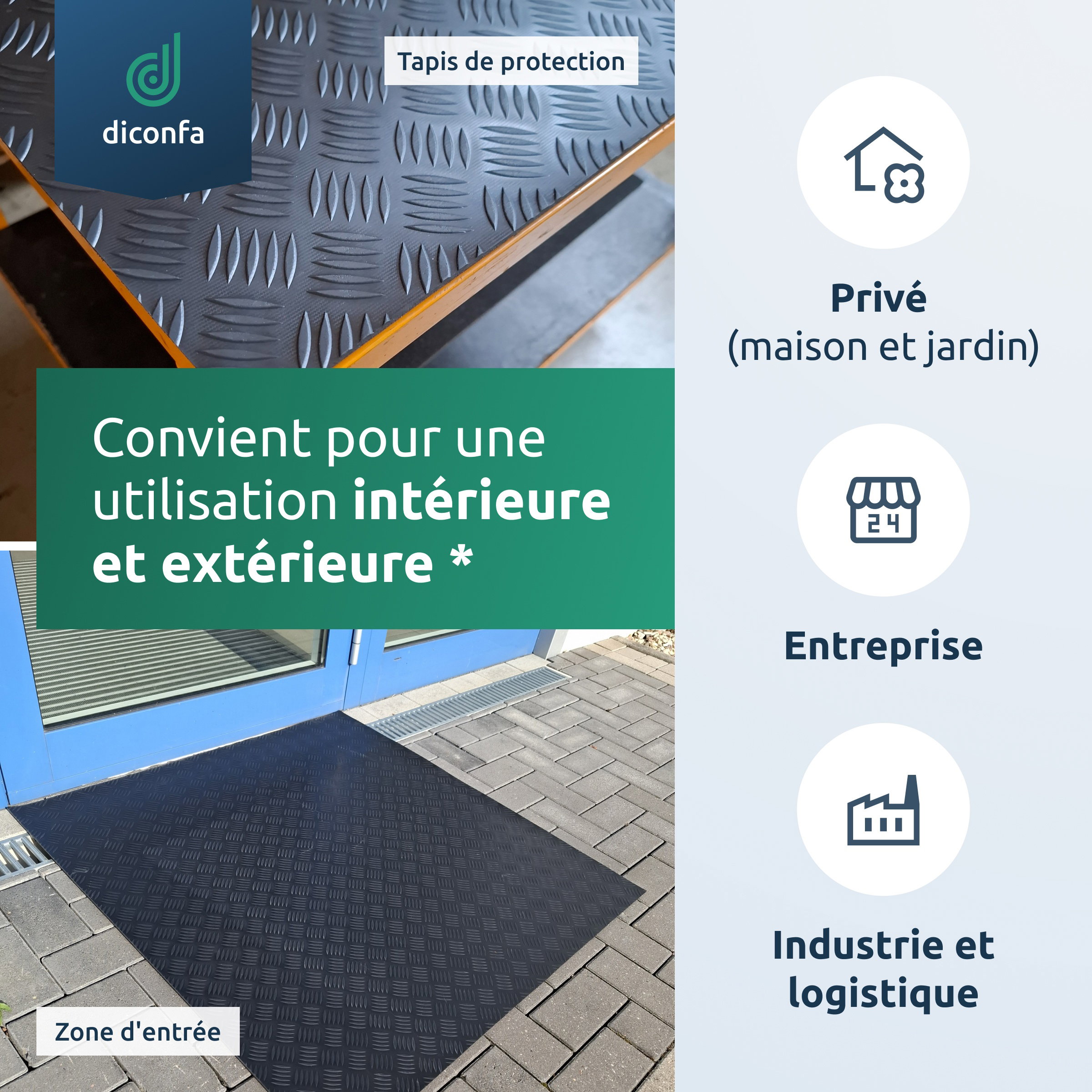 Tapis martelé diconfa, épaisseur 3 mm, sur mesure