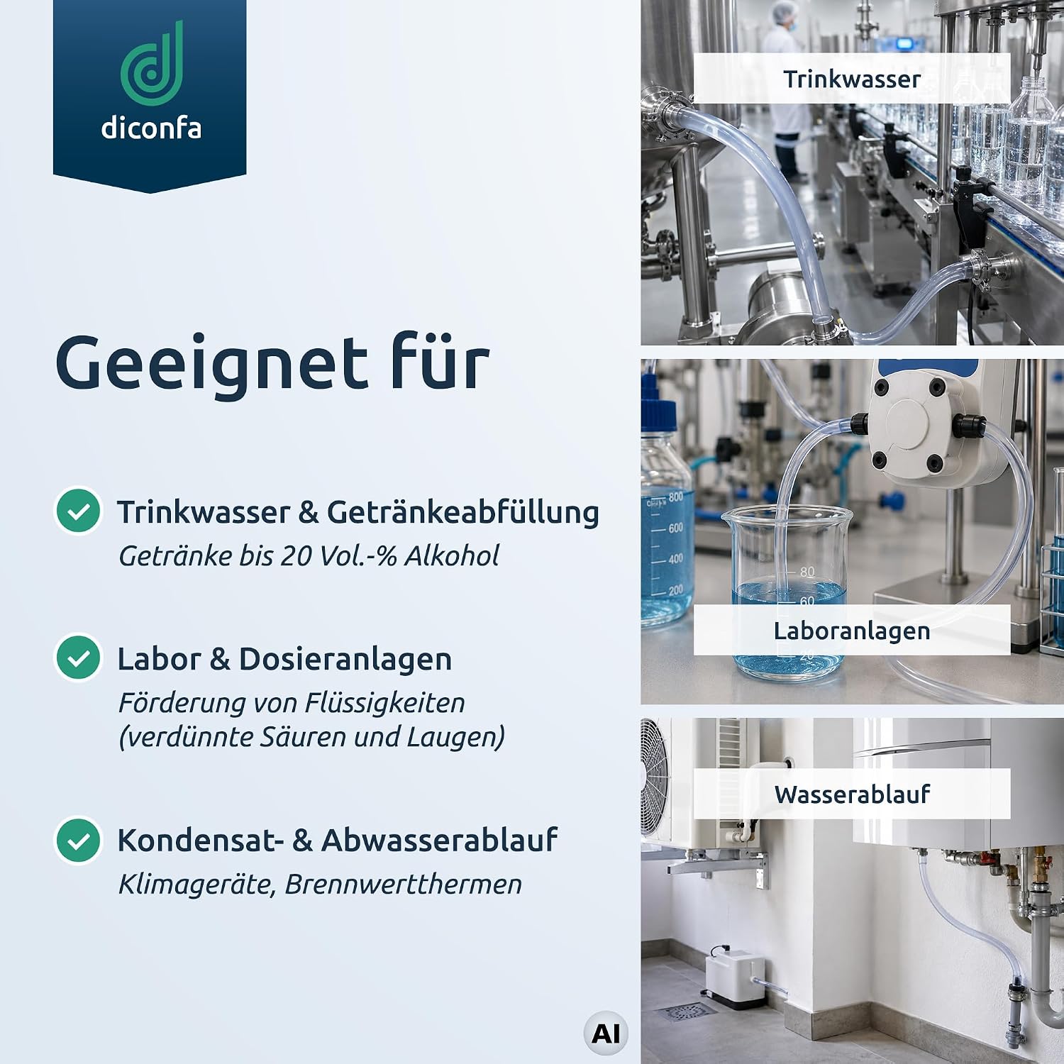 Transparenter PVC-Schlauch für Lebensmitteltechnik, Aquaristik und Labortechnik