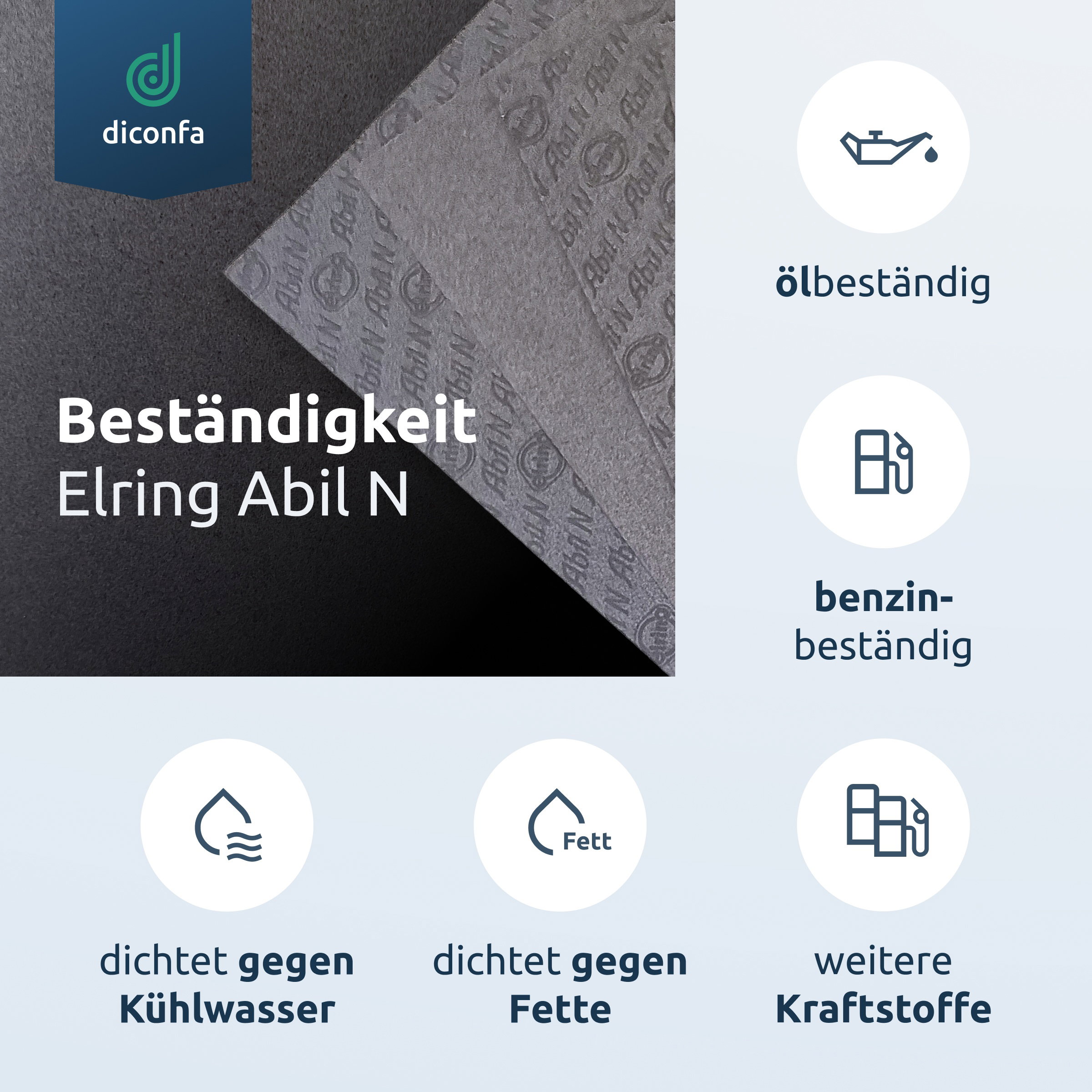Elring Abil N Dichtungspapier ölbeständig, benzinbeständig und geeignet zum Abdichten gegen Kühlwasser und Kraftstoffe