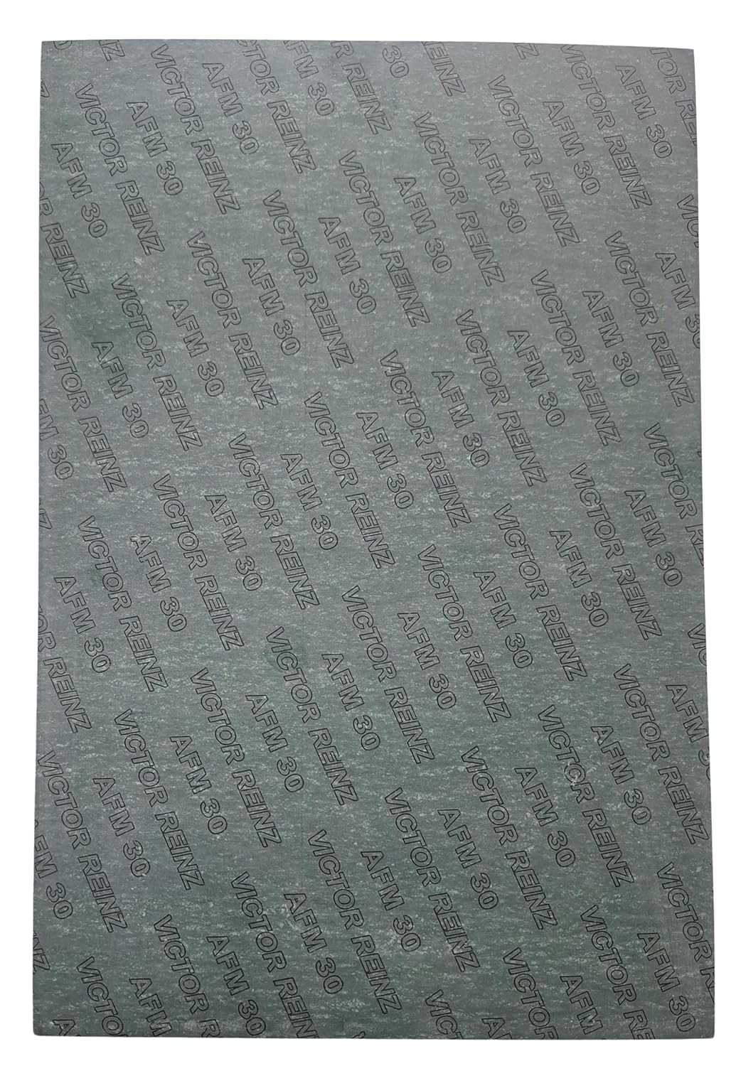 Lastra di tenuta in fibra AFM30 verde-grigio in formato 200x300 mm con stampa Victor Reinz