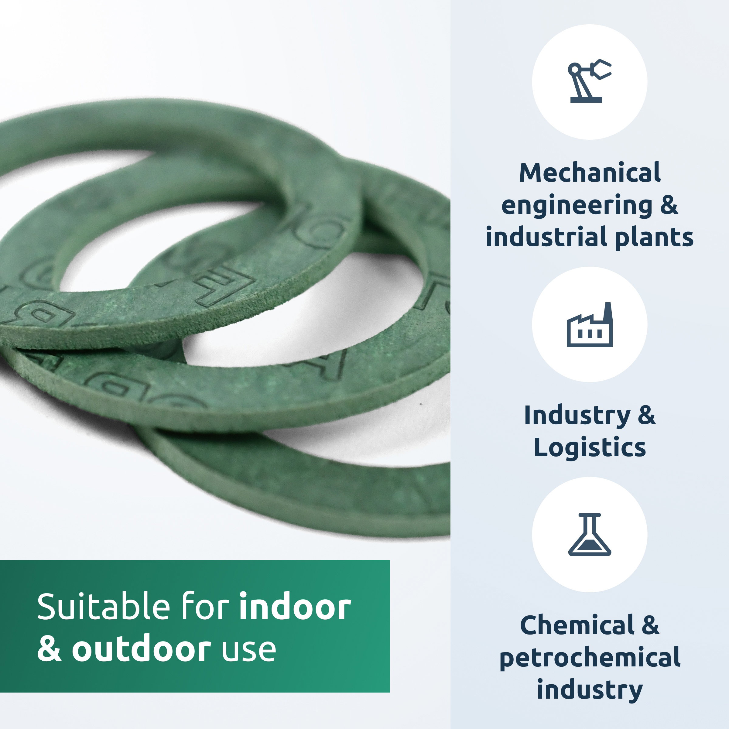 diconfa AFM30 Flat Seal Fibre Gasket Ring 1/4–2 Inch DN06–DN40 Asbestos-Free