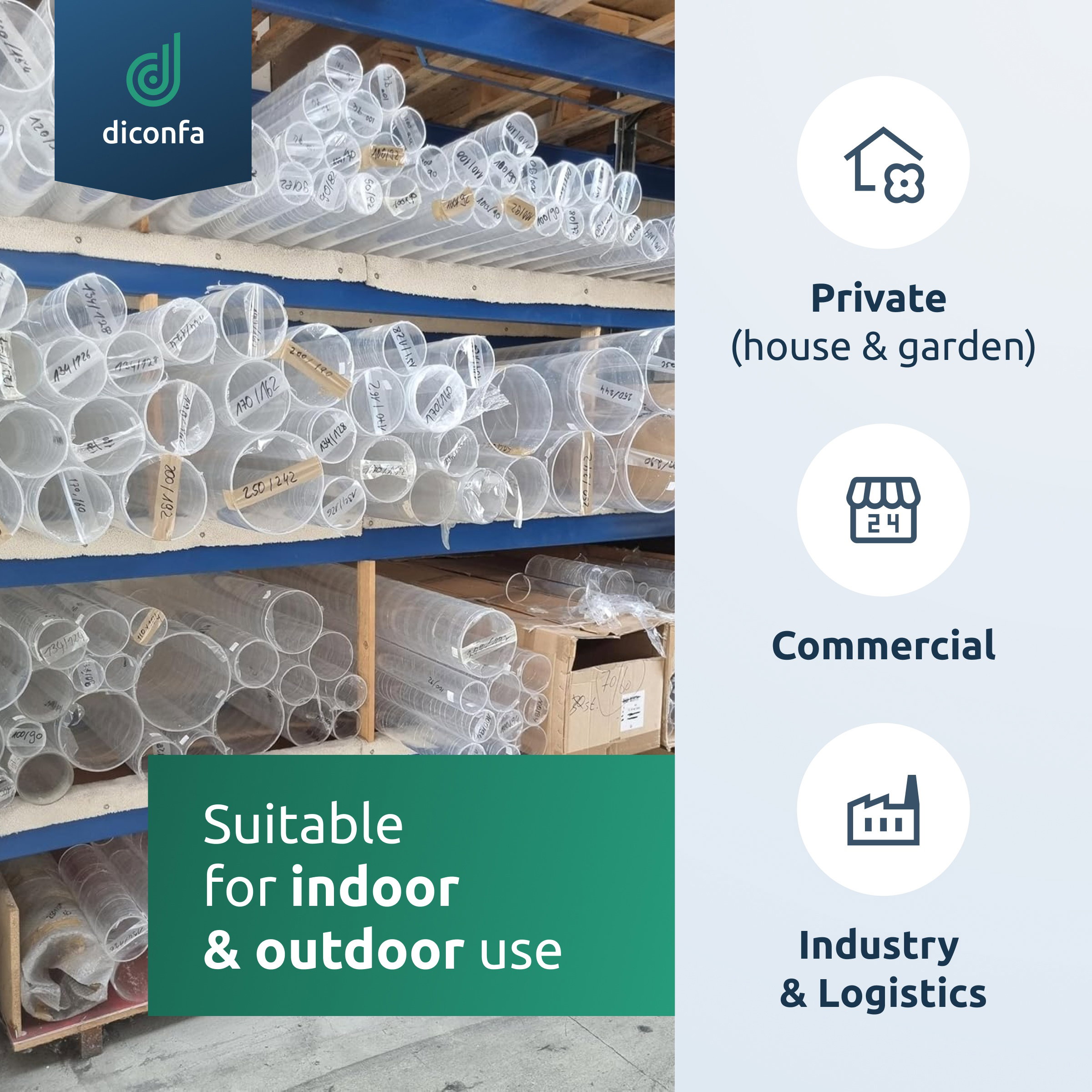 Acrylic plastic tube transparent made to measure