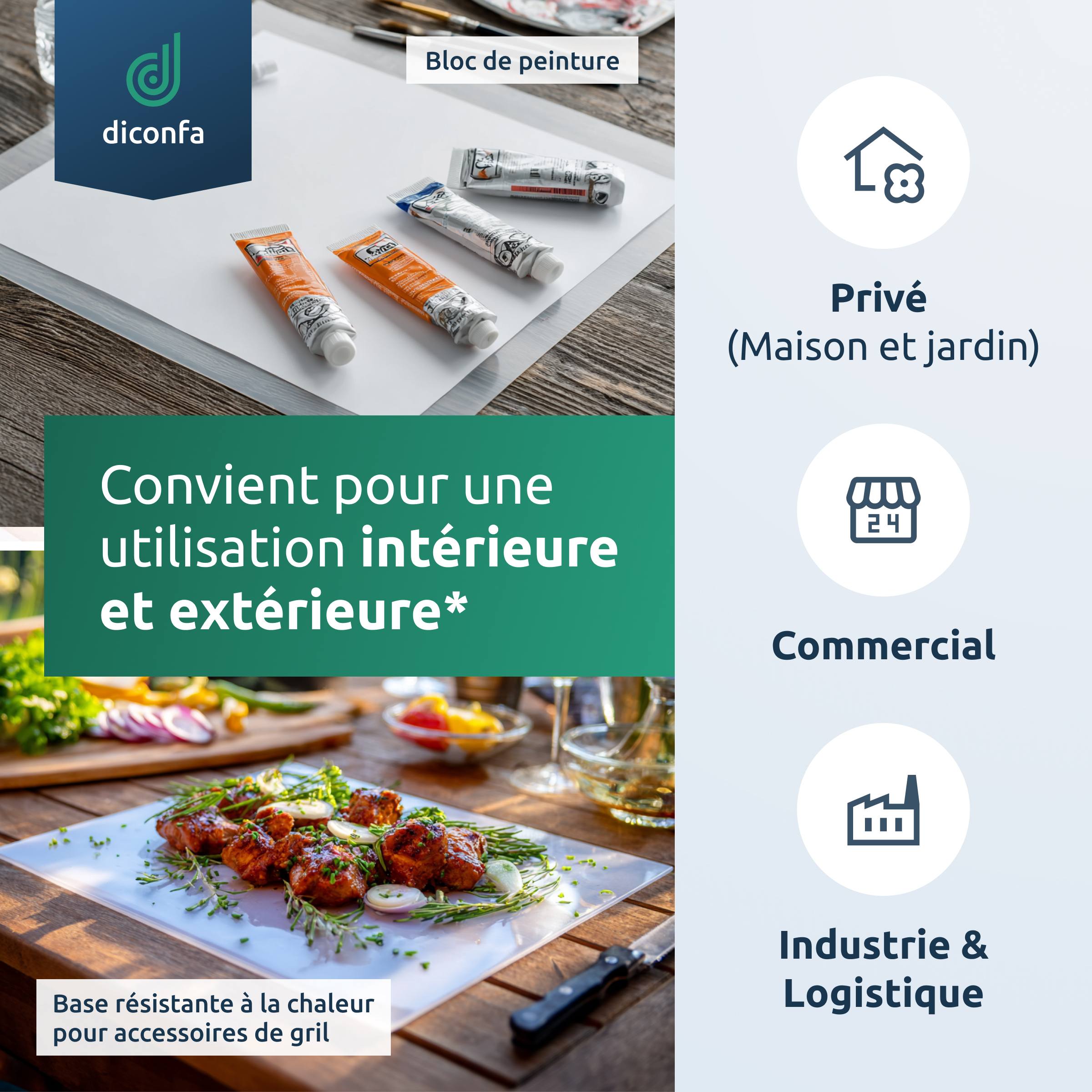 Plaque en silicone diconfa sur mesure