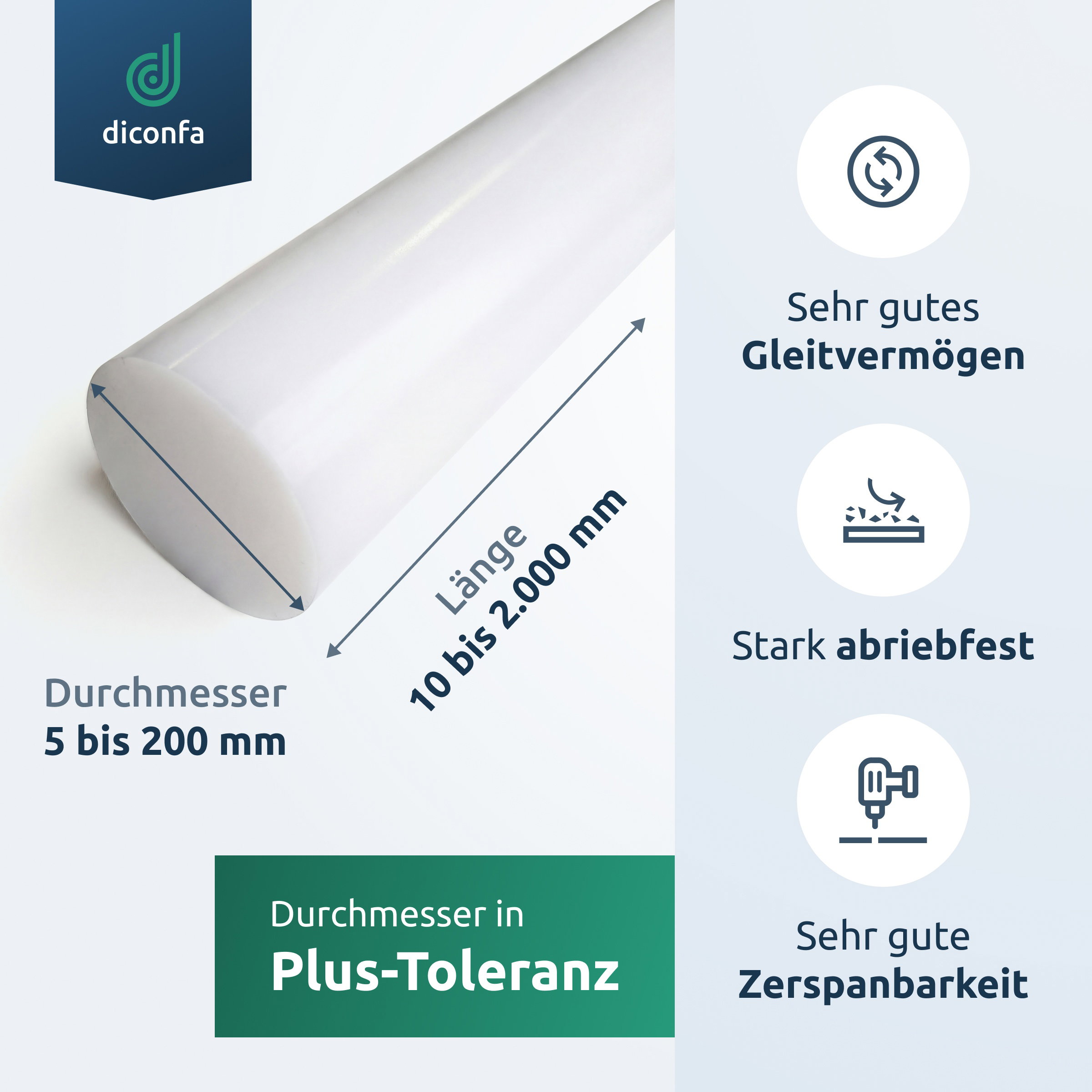 POM Rundstab natur nach Maß