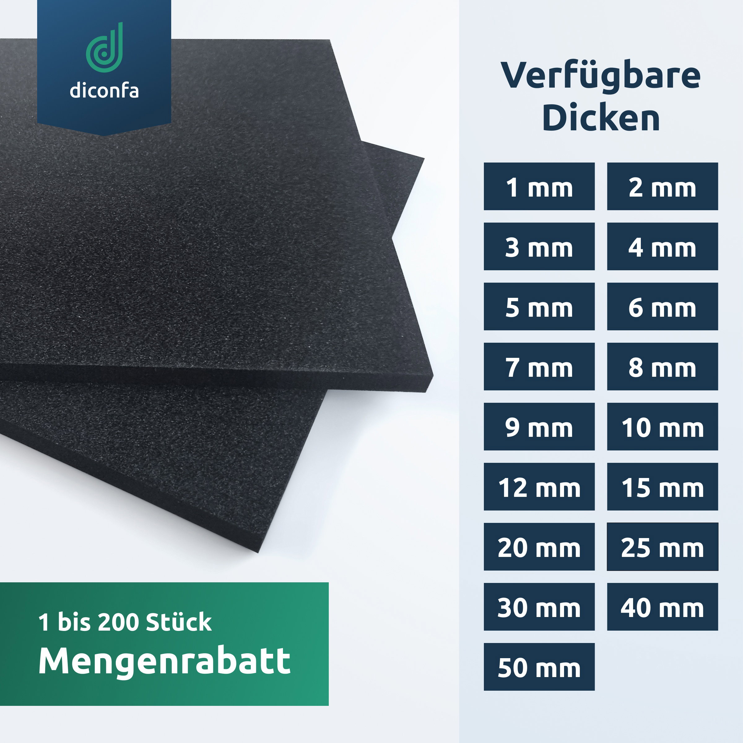 Zellkautschuk EPDM Schaumstoffplatte ca. DIN A4 - ohne Klebeseite