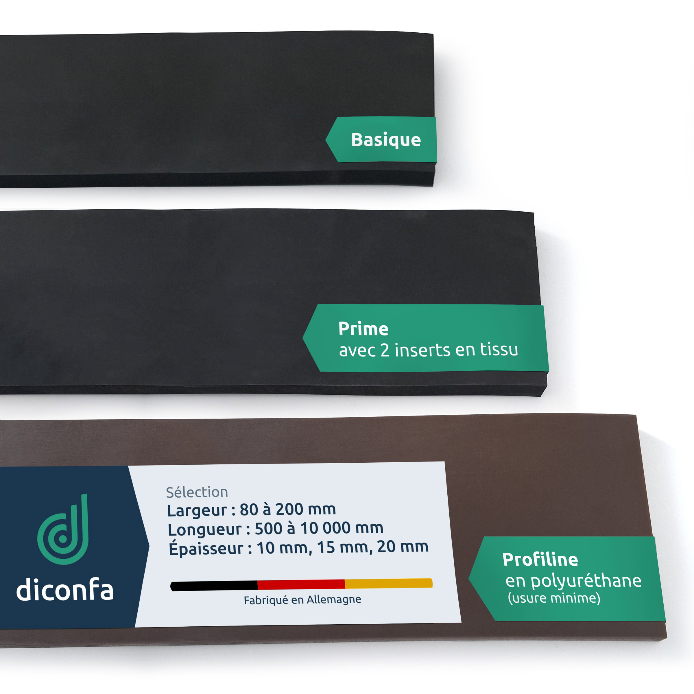 Bande racleuse diconfa sur mesure