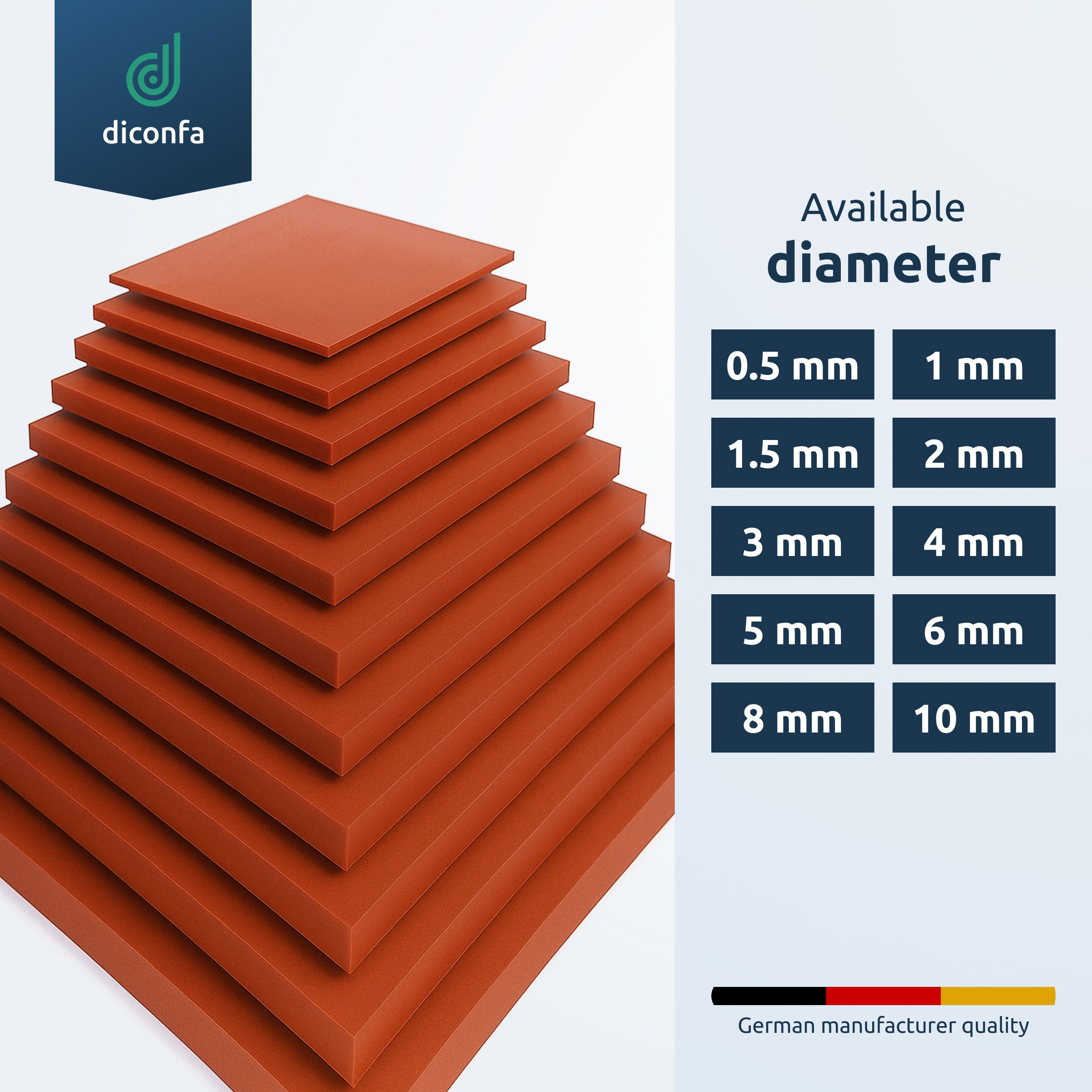 Silicone Sheet Red - made to measure