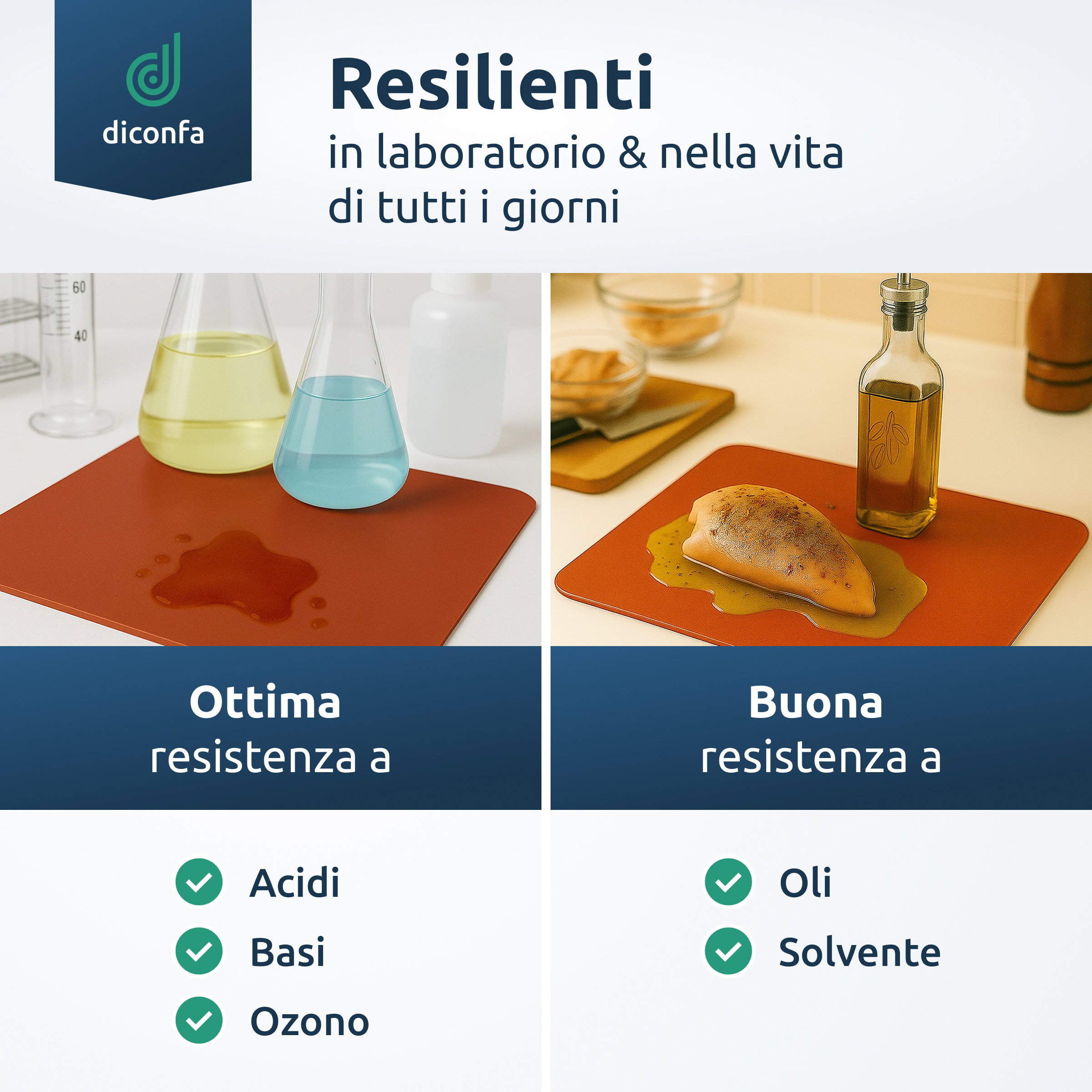Piastra in silicone rosso su misura