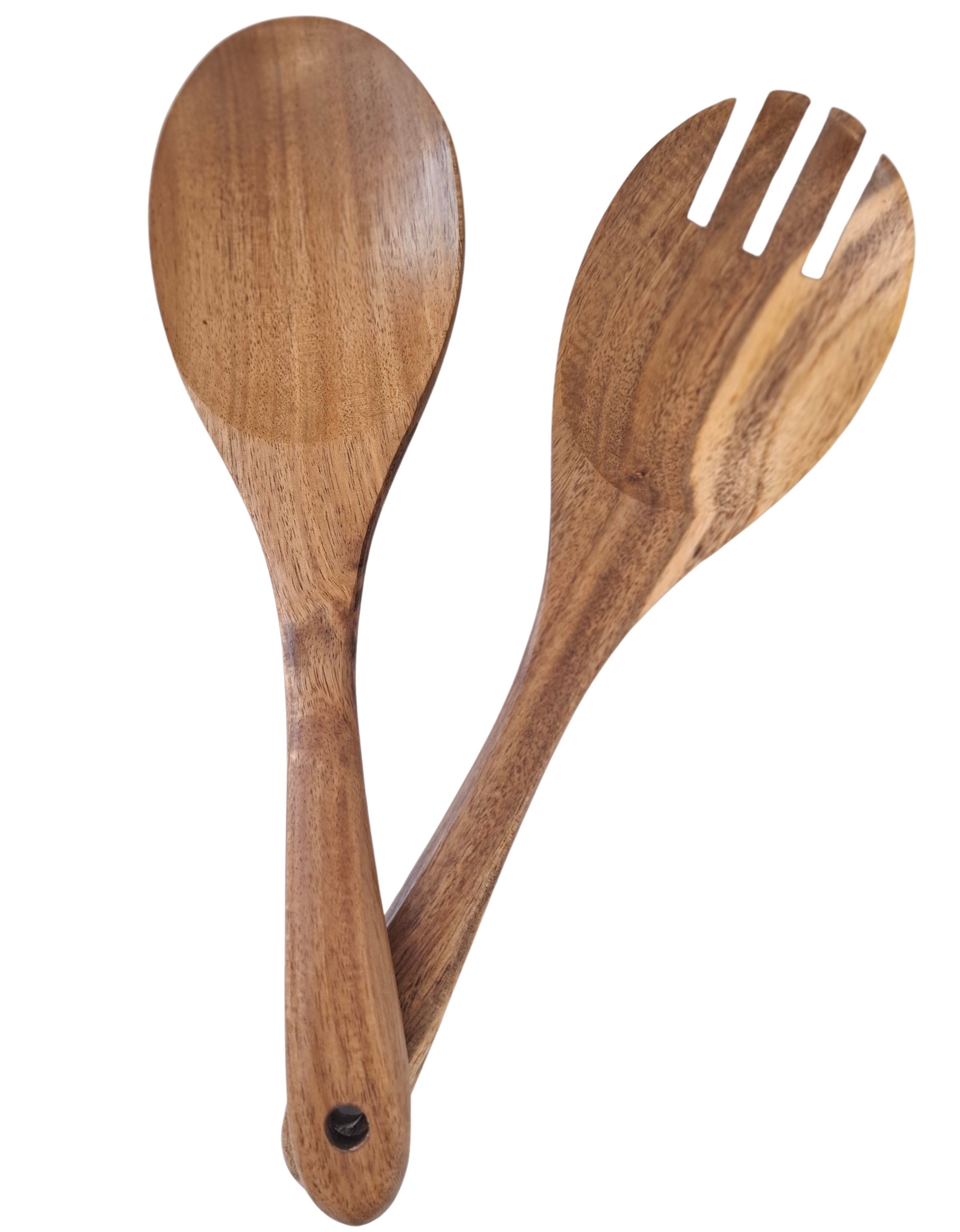 Salatbesteck Set aus Akazienholz