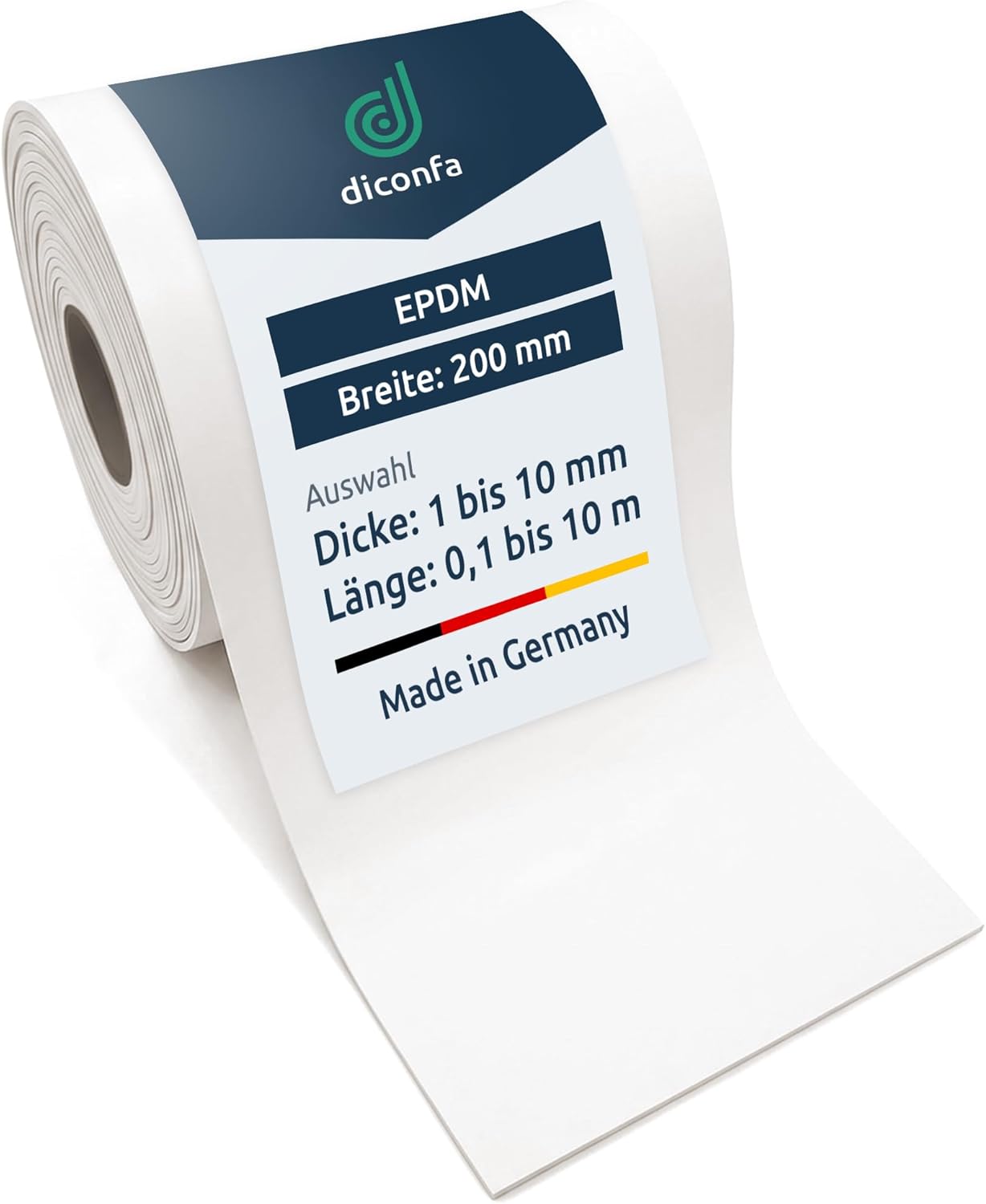Gummistreifen EPDM/SBR weiß nach Maß