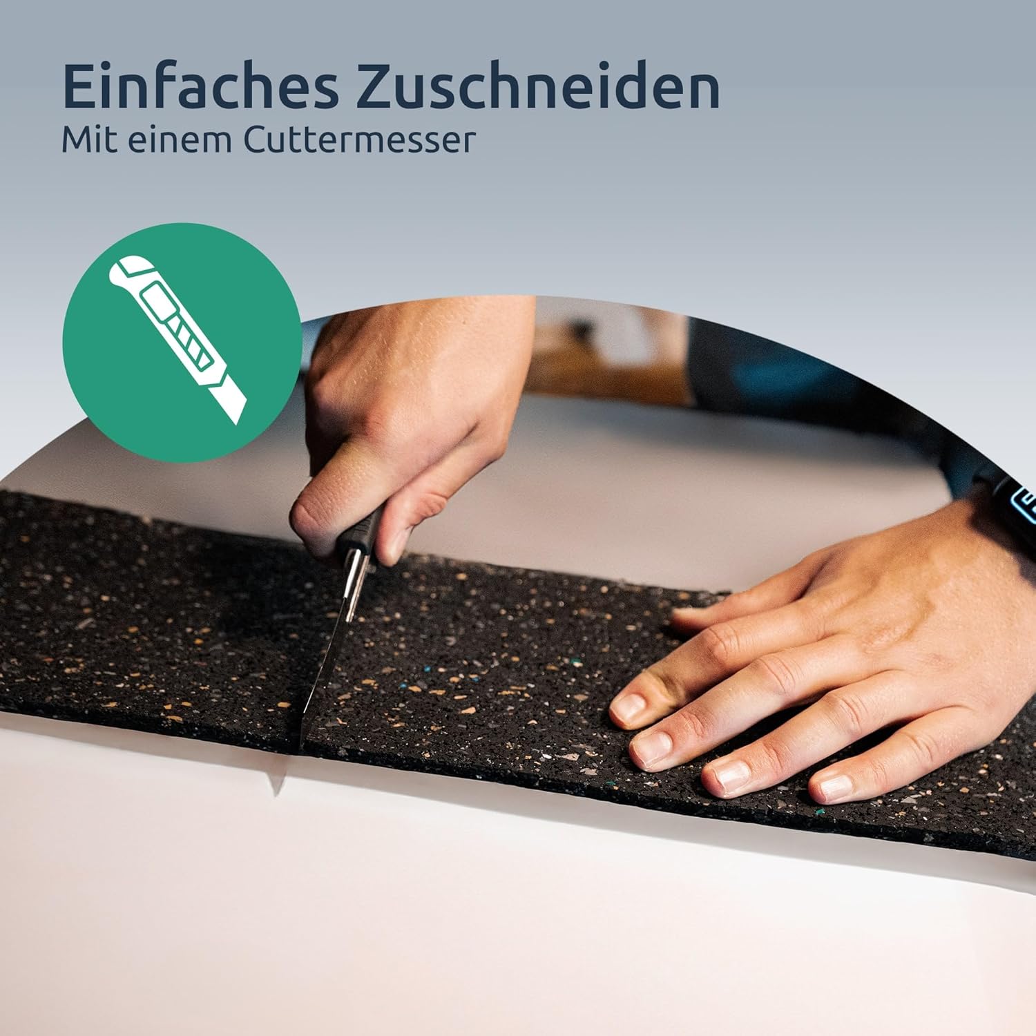diconfa Kreisrunde Bautenschutzmatte Gummigranulat Ø 100–1400 mm Stärke 3–20 mm Made in Germany