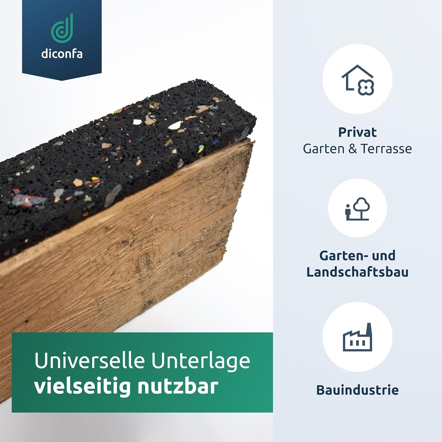 Terrassenpads Gummigranulat auf Rolle nach Maß