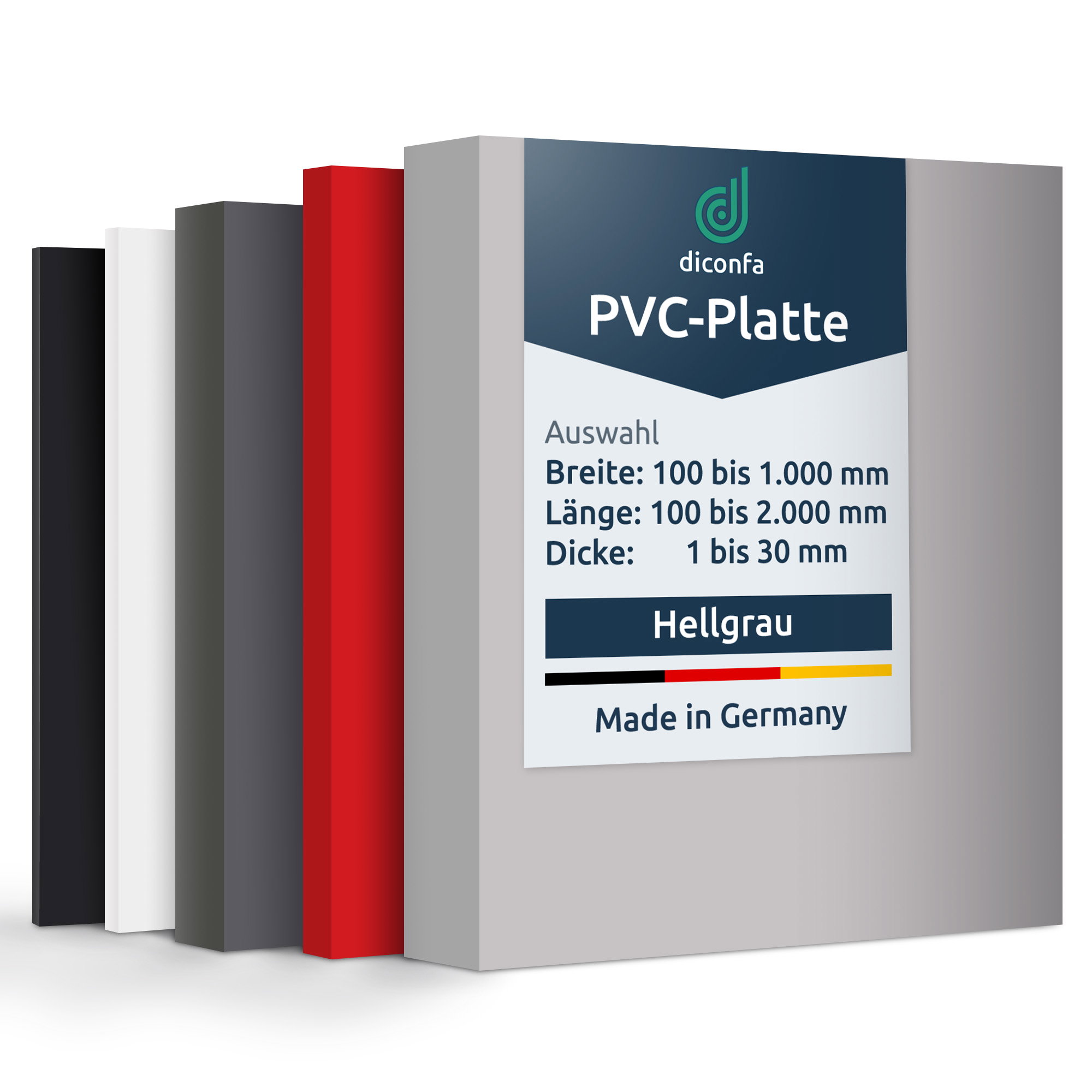 Light Grey Rigid PVC Plastic Sheet Custom Cut