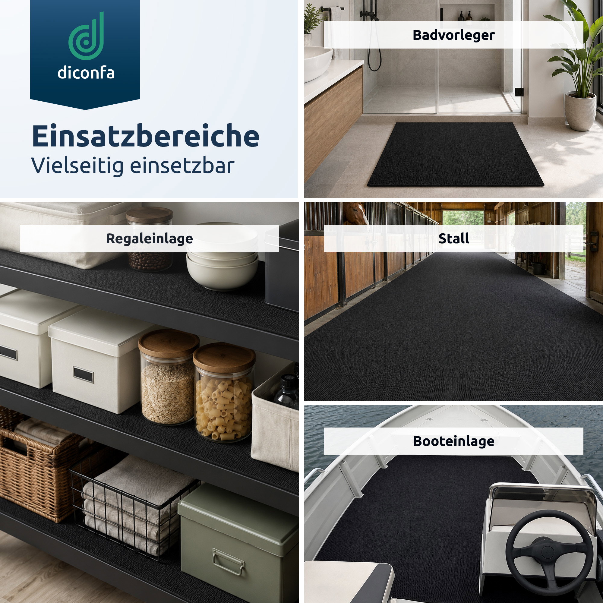 Tapis antidérapant diconfa PROFILINE, épaisseur 3 mm