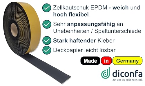 PROFILINE Guarnizione per finestre da tetto autoadesiva, spessore 3 mm - compatibile con VELUX
