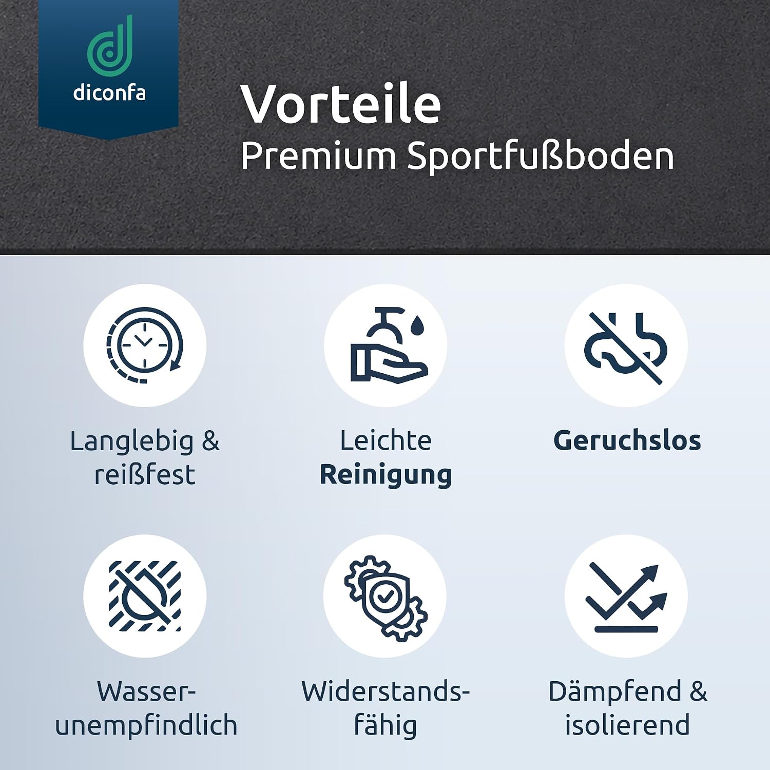 Sportboden Schwarz nach Maß