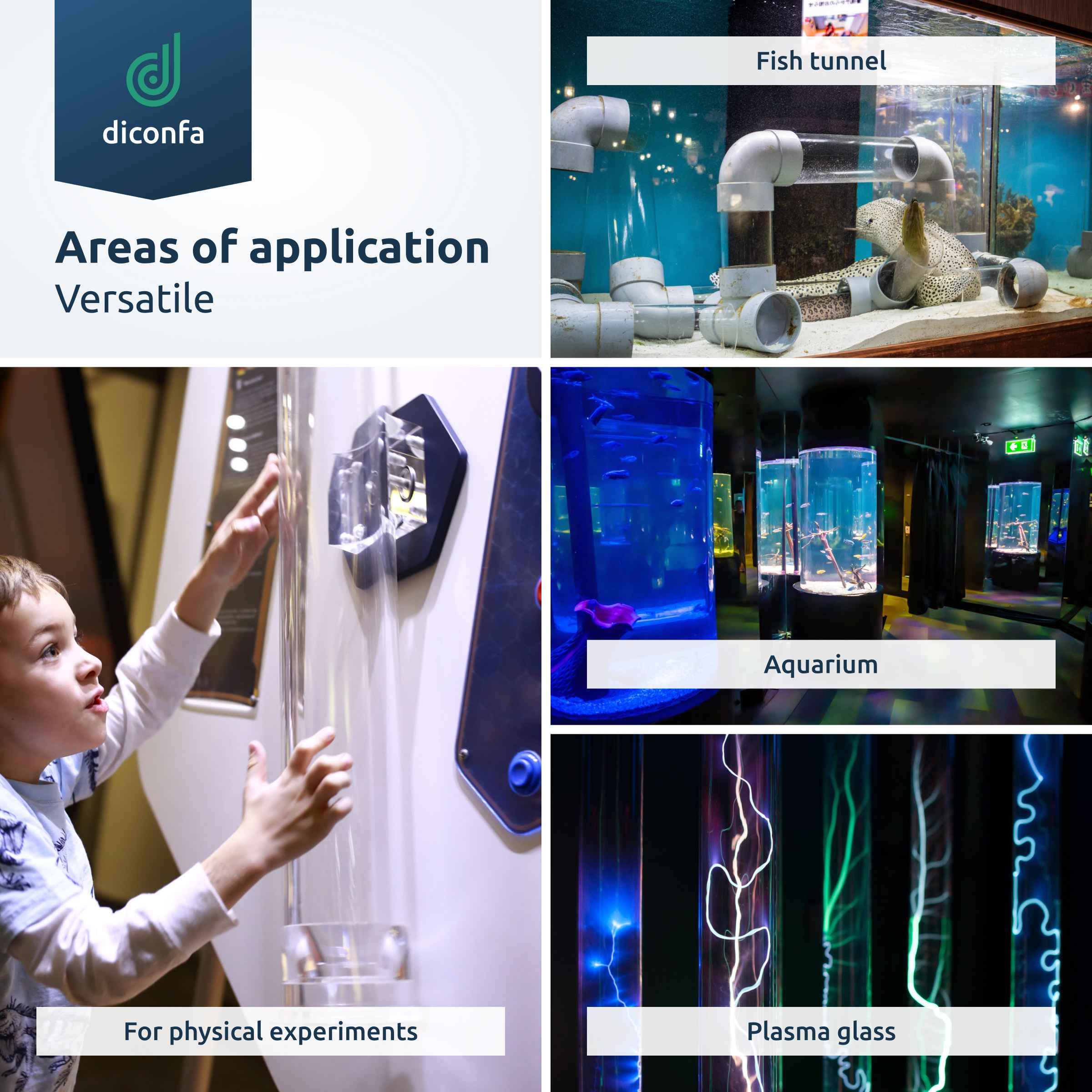 Acrylic plastic tube transparent made to measure