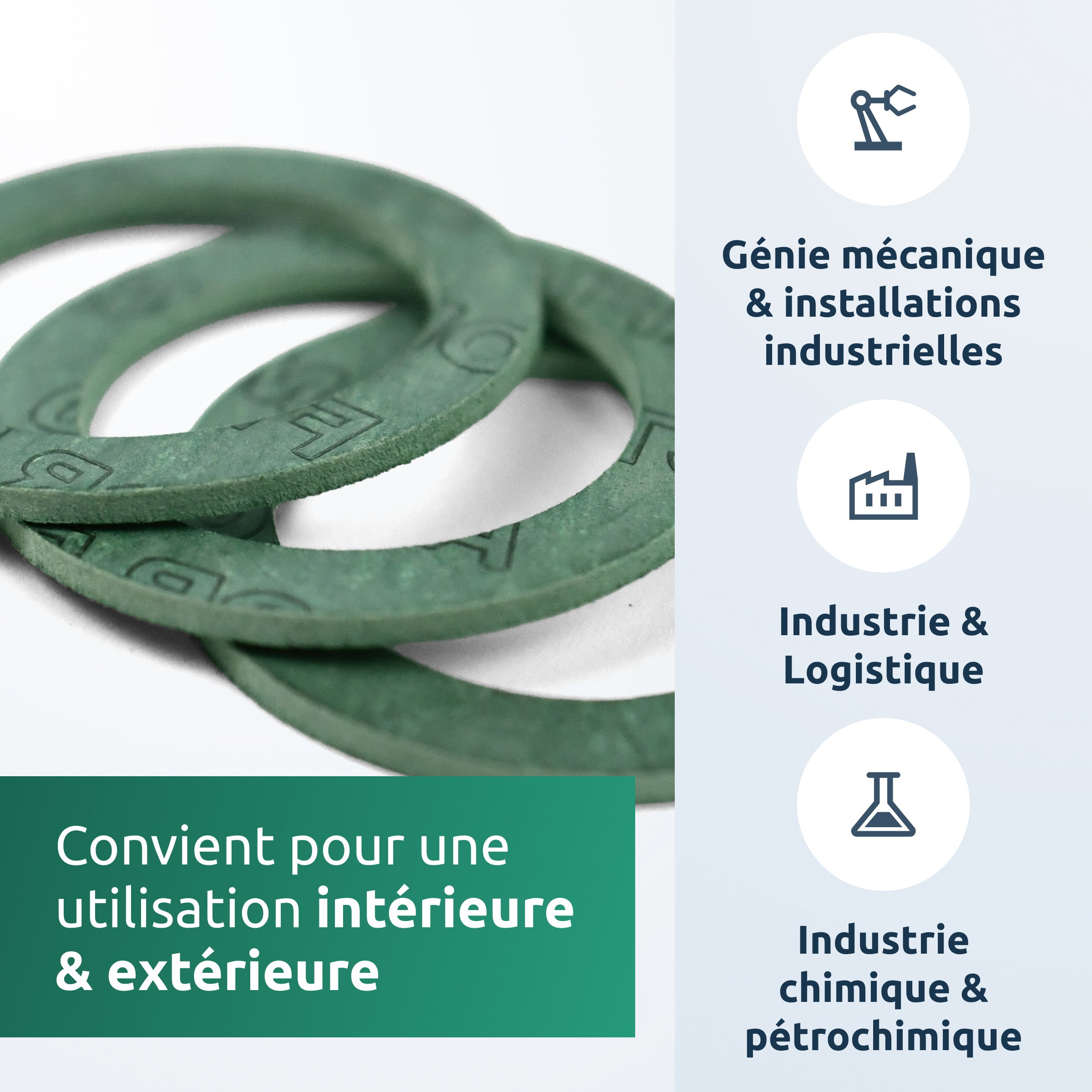 diconfa AFM30 Joint plat fibreux 1/4" – 2" DN06–DN40 pour gaz et liquides