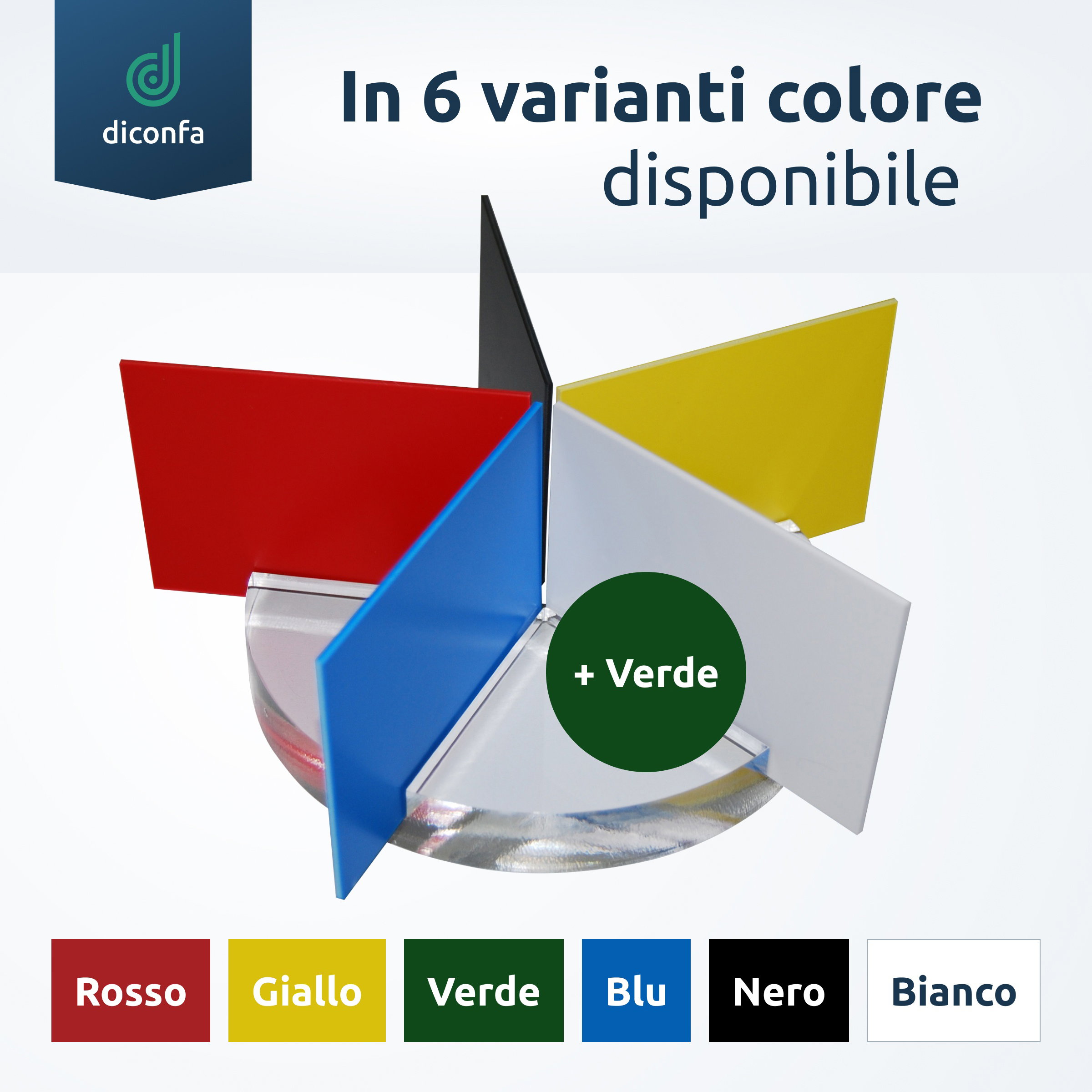 Lastra di plastica Polistirolo Blu