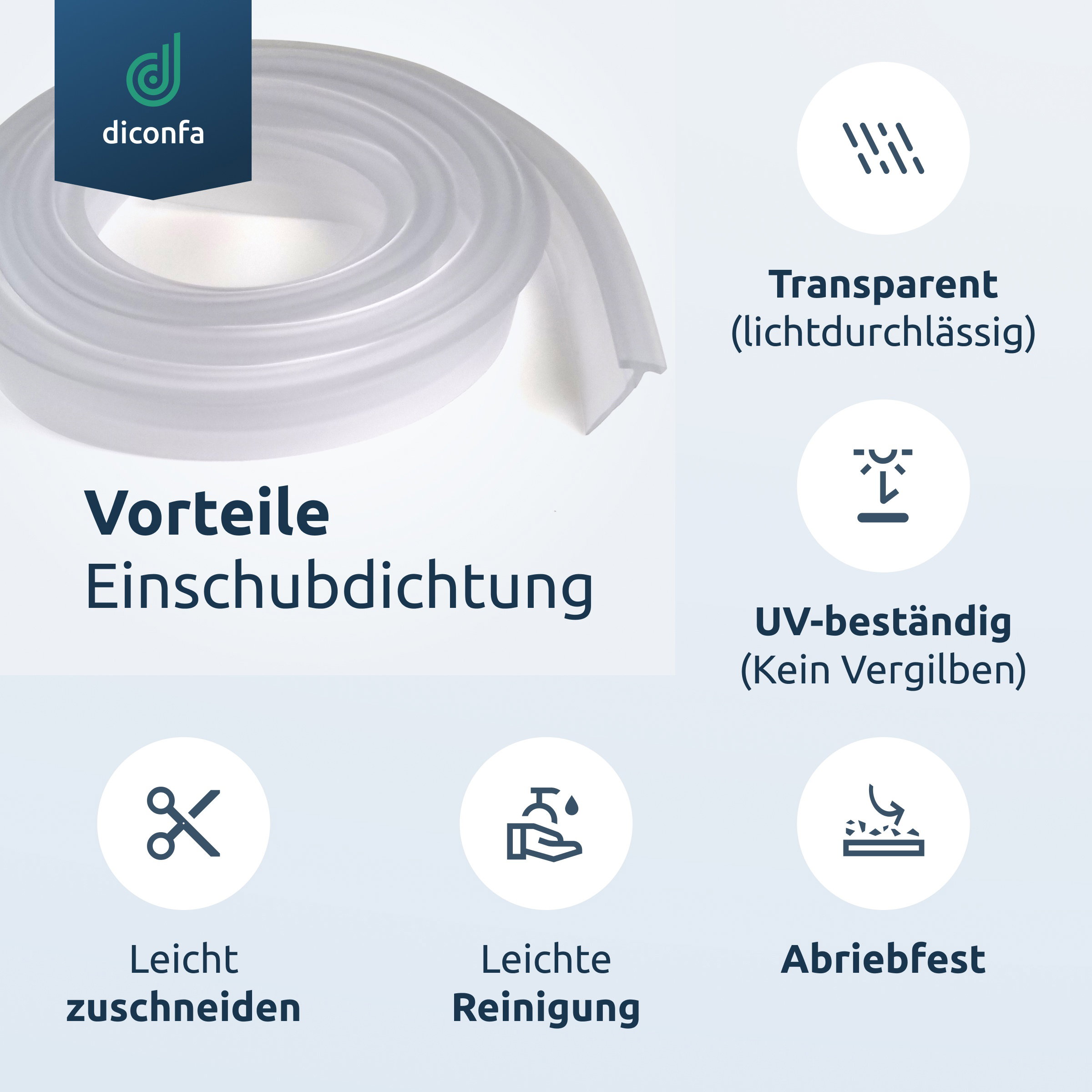 PVC Einschubdichtung 6 mm breit