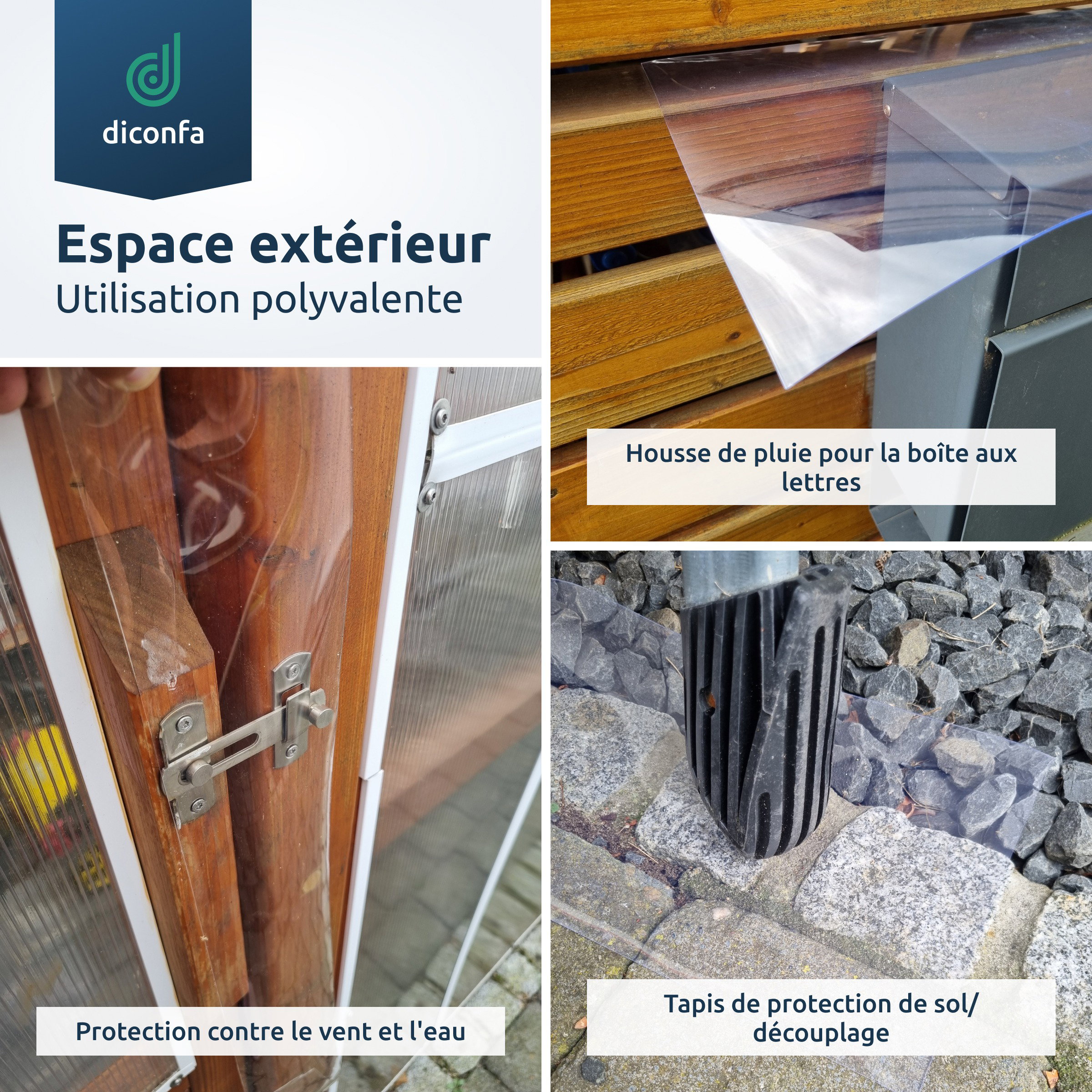 Bandes PVC diconfa transparentes sur mesure