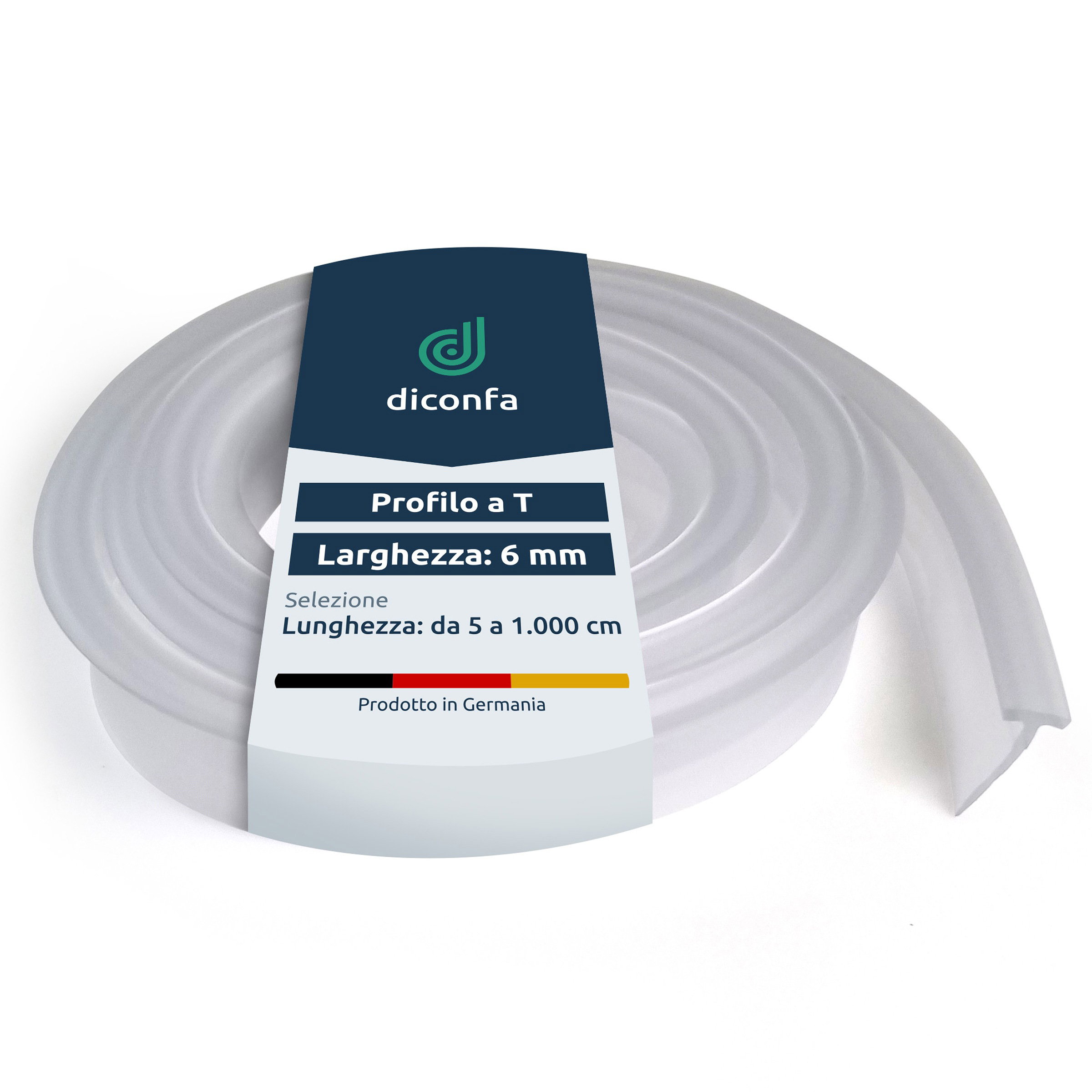 Guarnizione a inserimento in PVC larga 6 mm