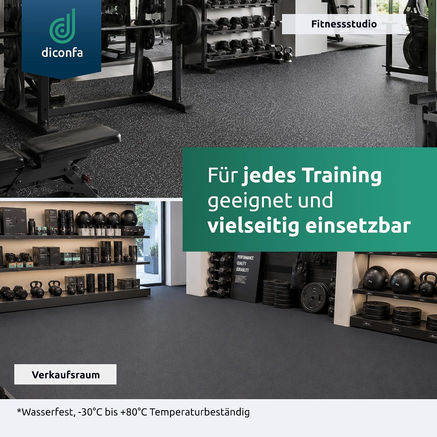 Sportboden Schwarz nach Maß