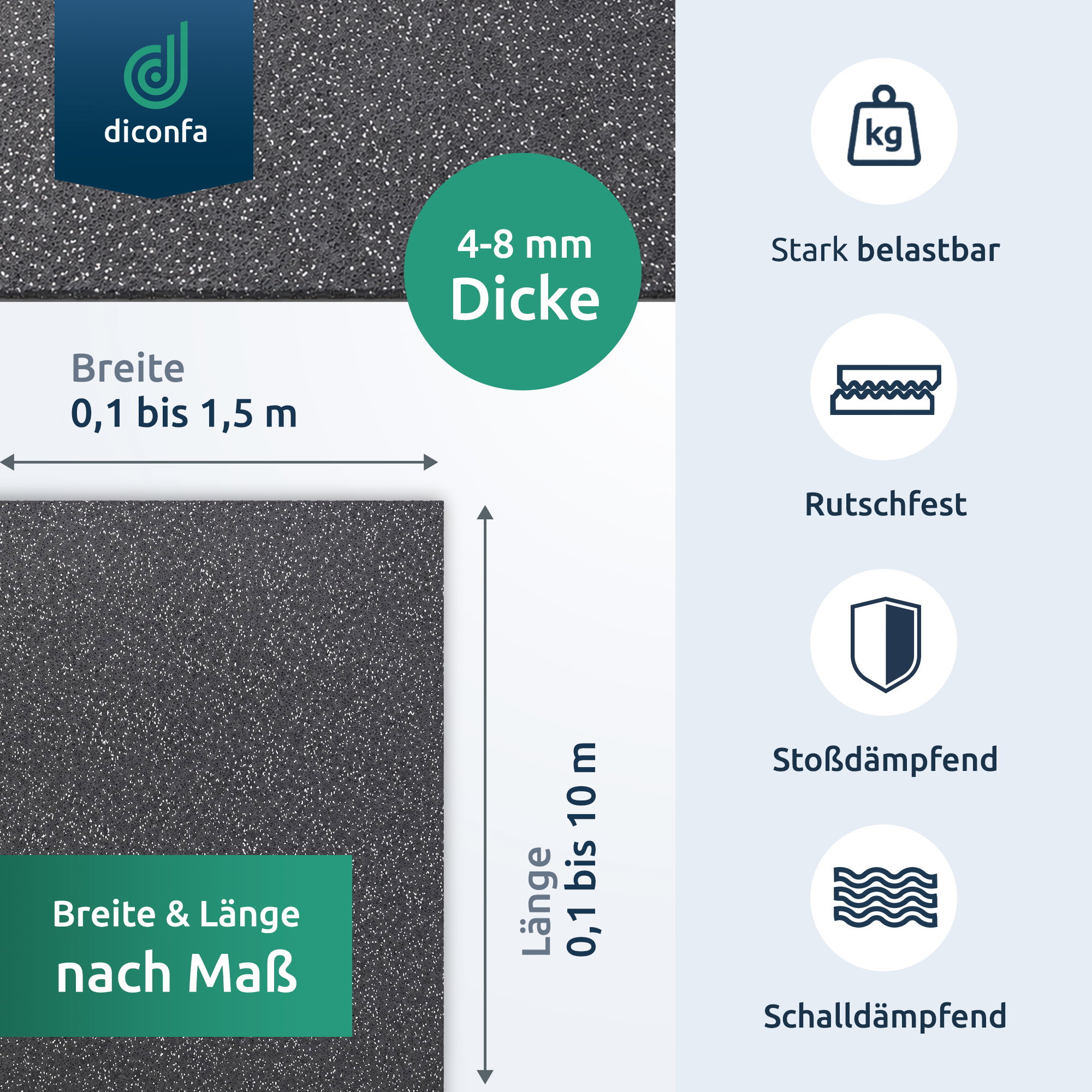 Sportboden schwarz-grau nach Maß