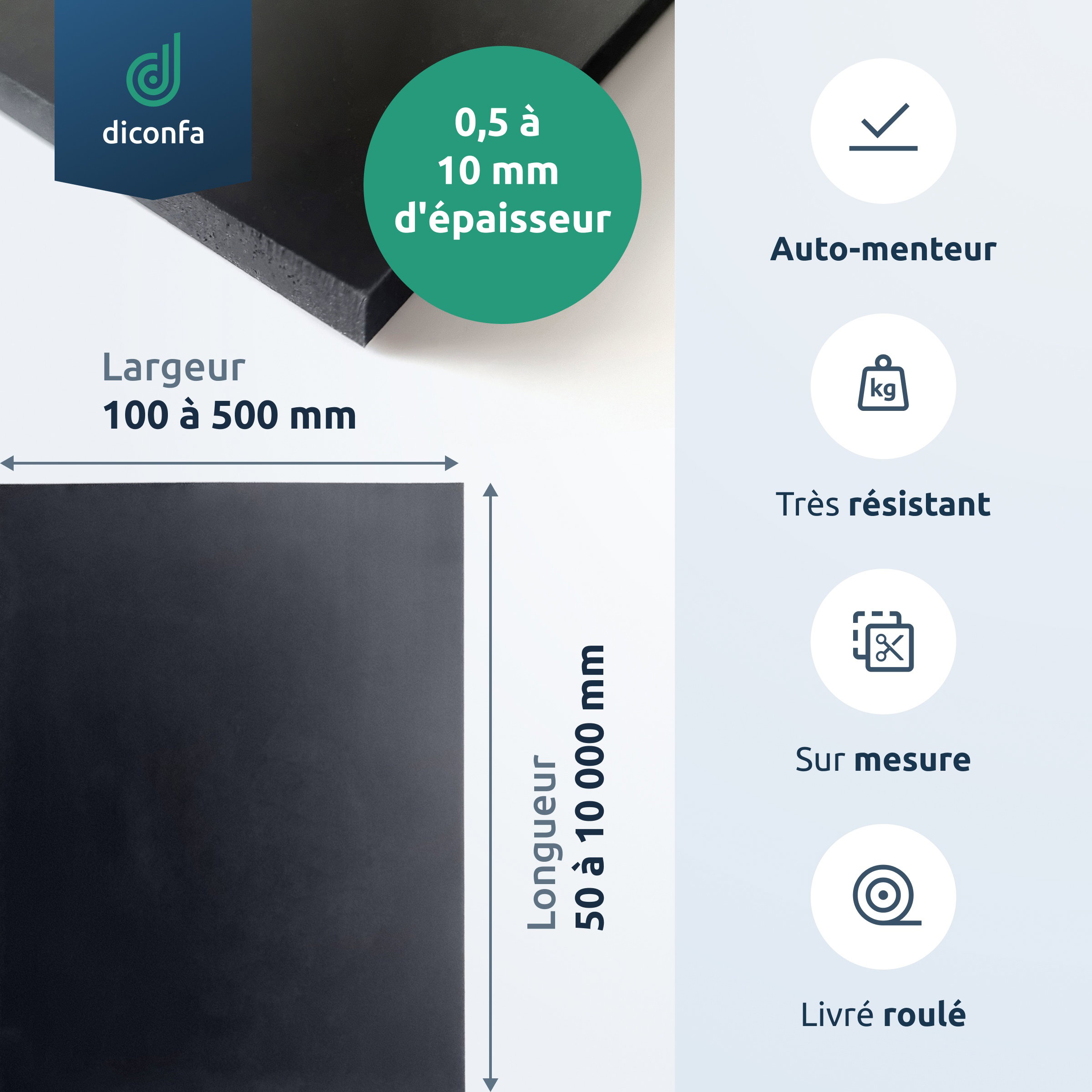 tapis en caoutchouc EPDM sur mesure