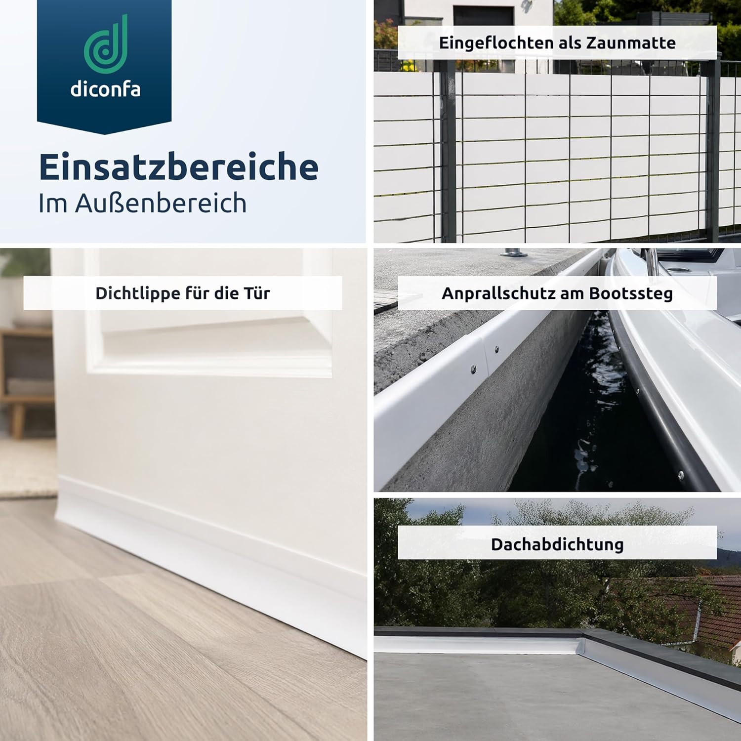 Gummistreifen EPDM/SBR weiß nach Maß
