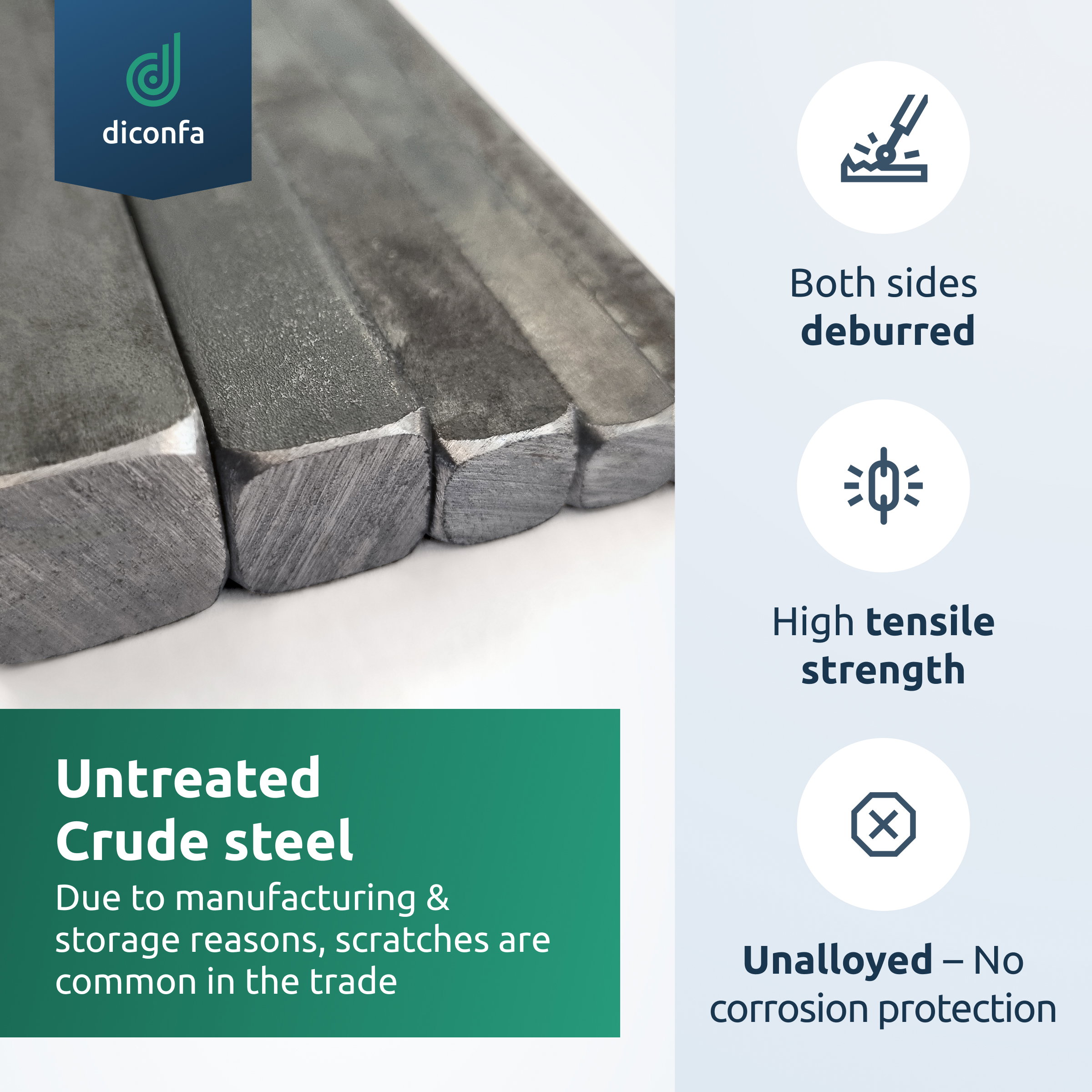 square steel S235JR ST37 - made to measure