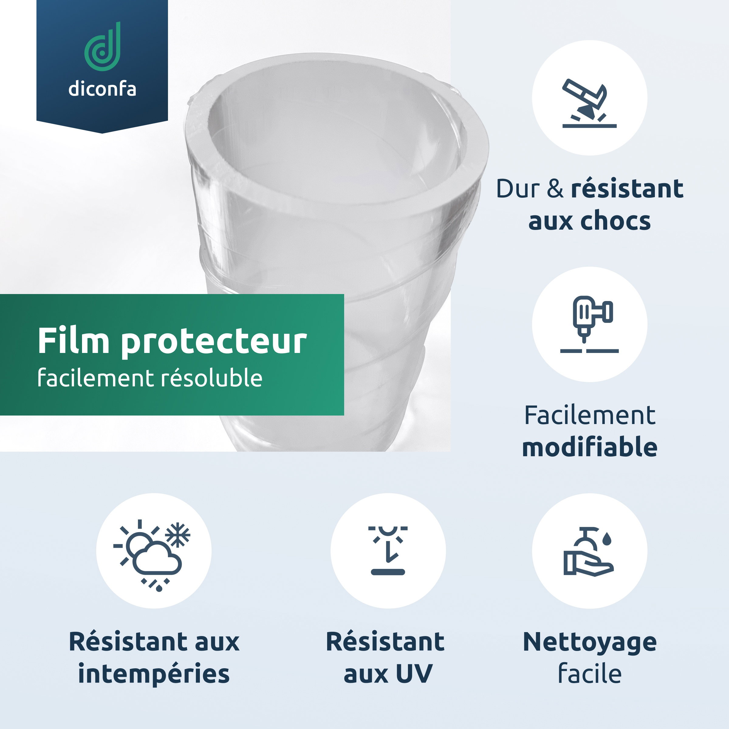 Tube en plastique acrylique diconfa transparent sur mesure