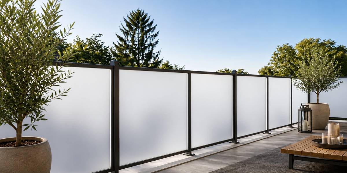 Acrylglasplatte Milchglas exakter Zuschnitt für Terrasse diconfa